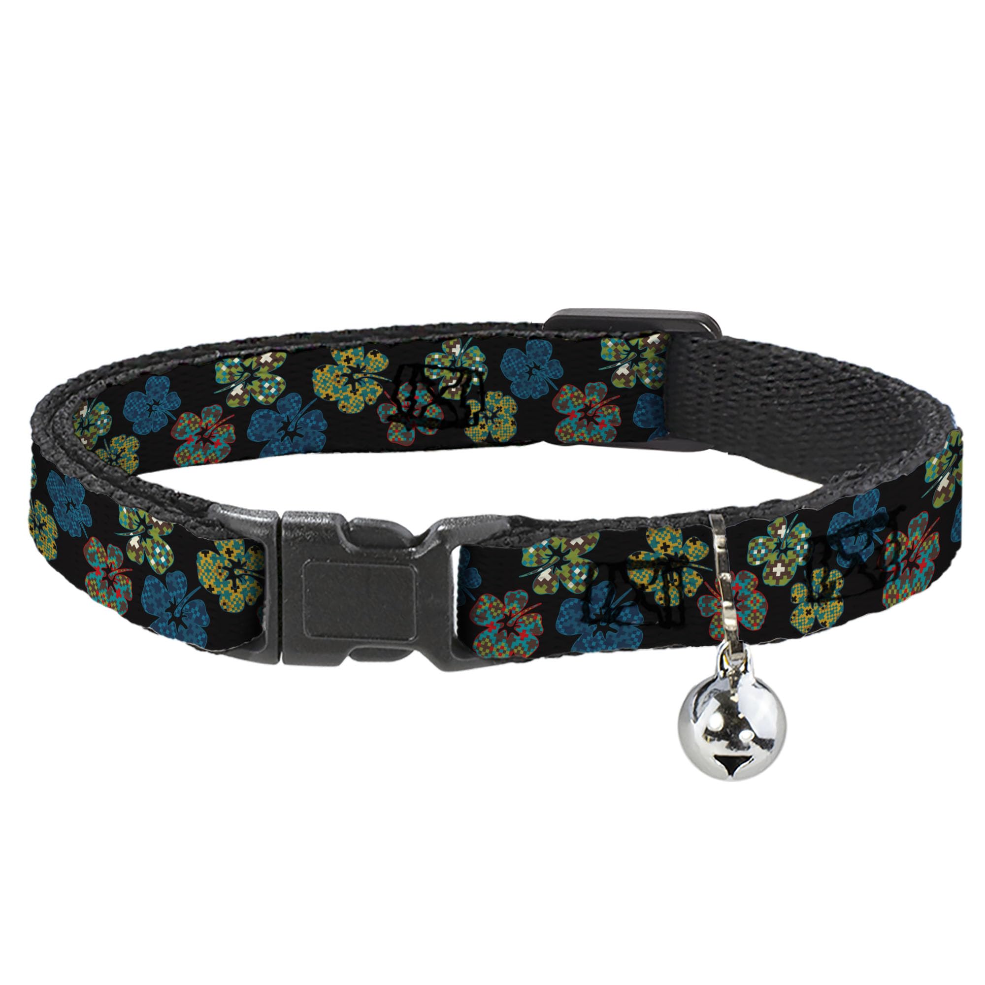 Collar para Gato Antiahogo con Cierre Breakaway Buckle-Down Hibisco Cuello Medio