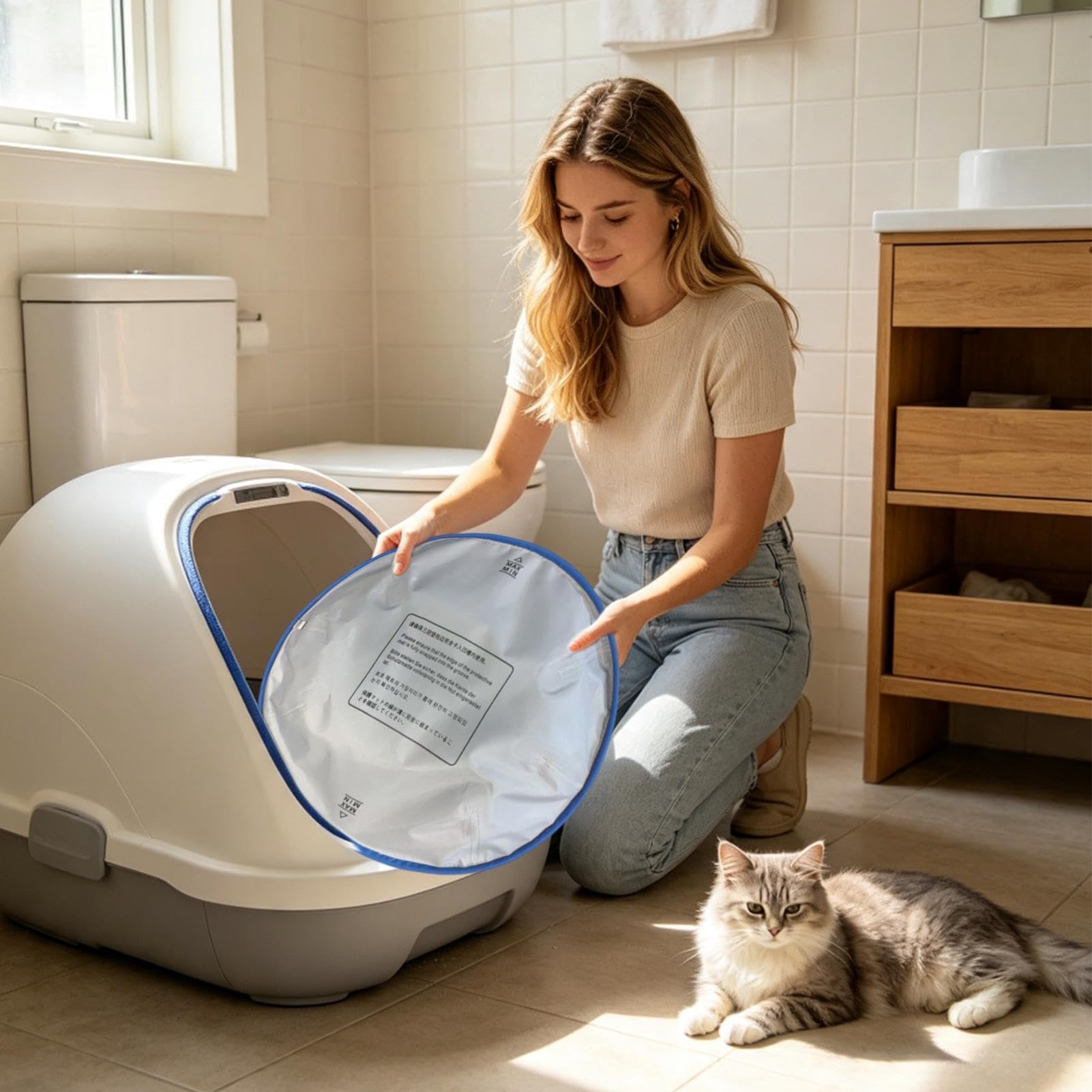 Leak-proof Reusable Waterproof Washable Automatic Litter Box Liner Replacem