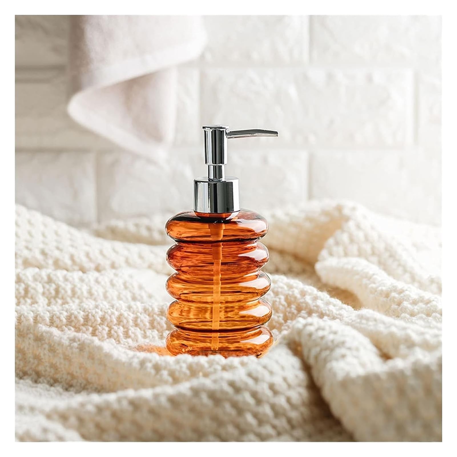 WDSOPK Bathroom accessories Glass Soap Dispenser Bathroom Shampoo Bottle Home Lotion Liquid Soap Dispenser, Home Hotel Bathroom Toilet Accessories Home & Kitchen
