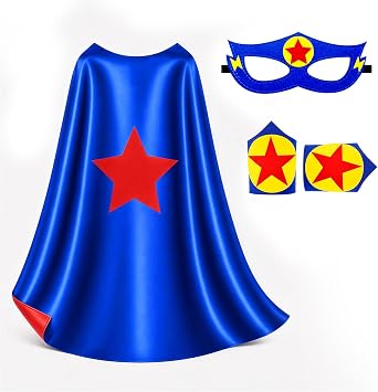 iROLEWIN Kids-Superhero-Cape and Mask for Boys-Girls Super-Hero-Costumes