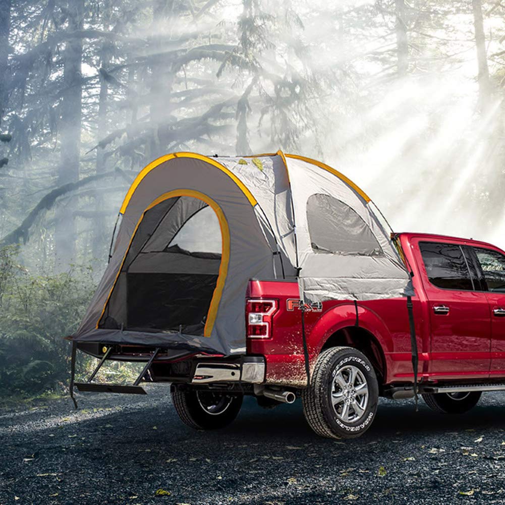 Photo 1 of DRM Truck Bed Tent, Fits 5-8.2ft Truck Bed, PU2000MM Waterproof Pickup Truck Tent for Camping with Carrying Case - 3 Small