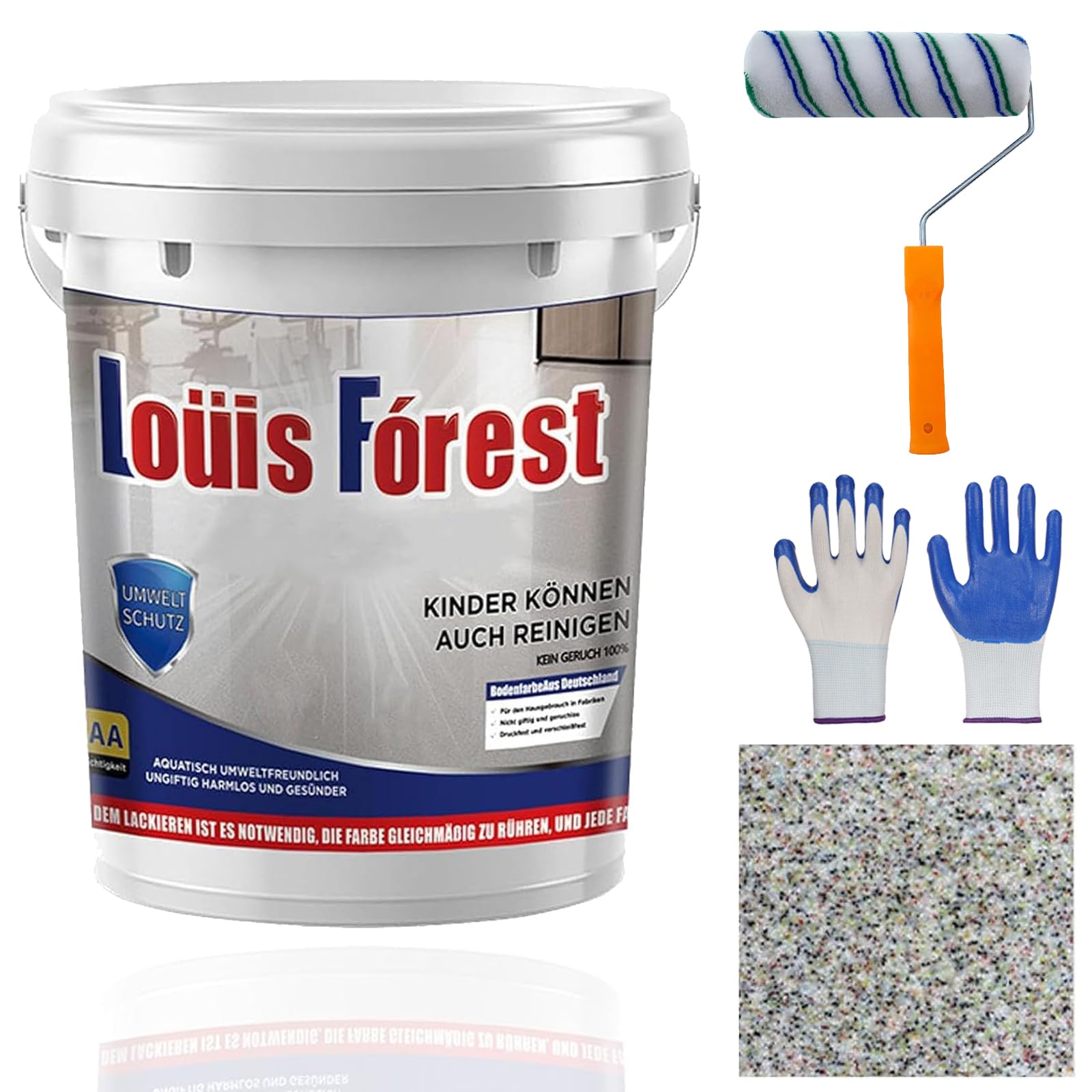 Pintura de Suelo Epoxy Louis Forest, Pintura de Suelo de Arena de Color Epoxy, Pinturas de Suelo de Arena Epoxy para Concreto, Revestimiento de Suelo Louis Forest, Pintura Epóxica Para Pisos