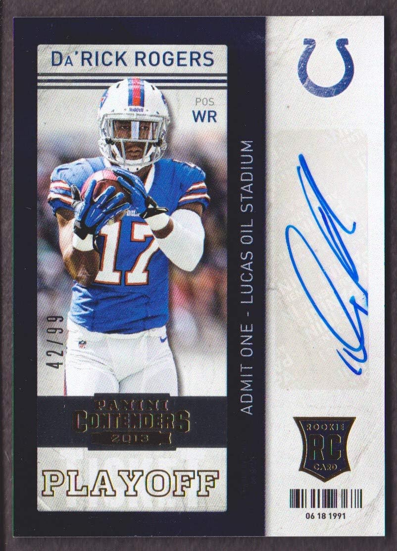 2013 Panini Contenders Football Playoff Ticket #127B Da'Rick Rogers 42/99 AUTO