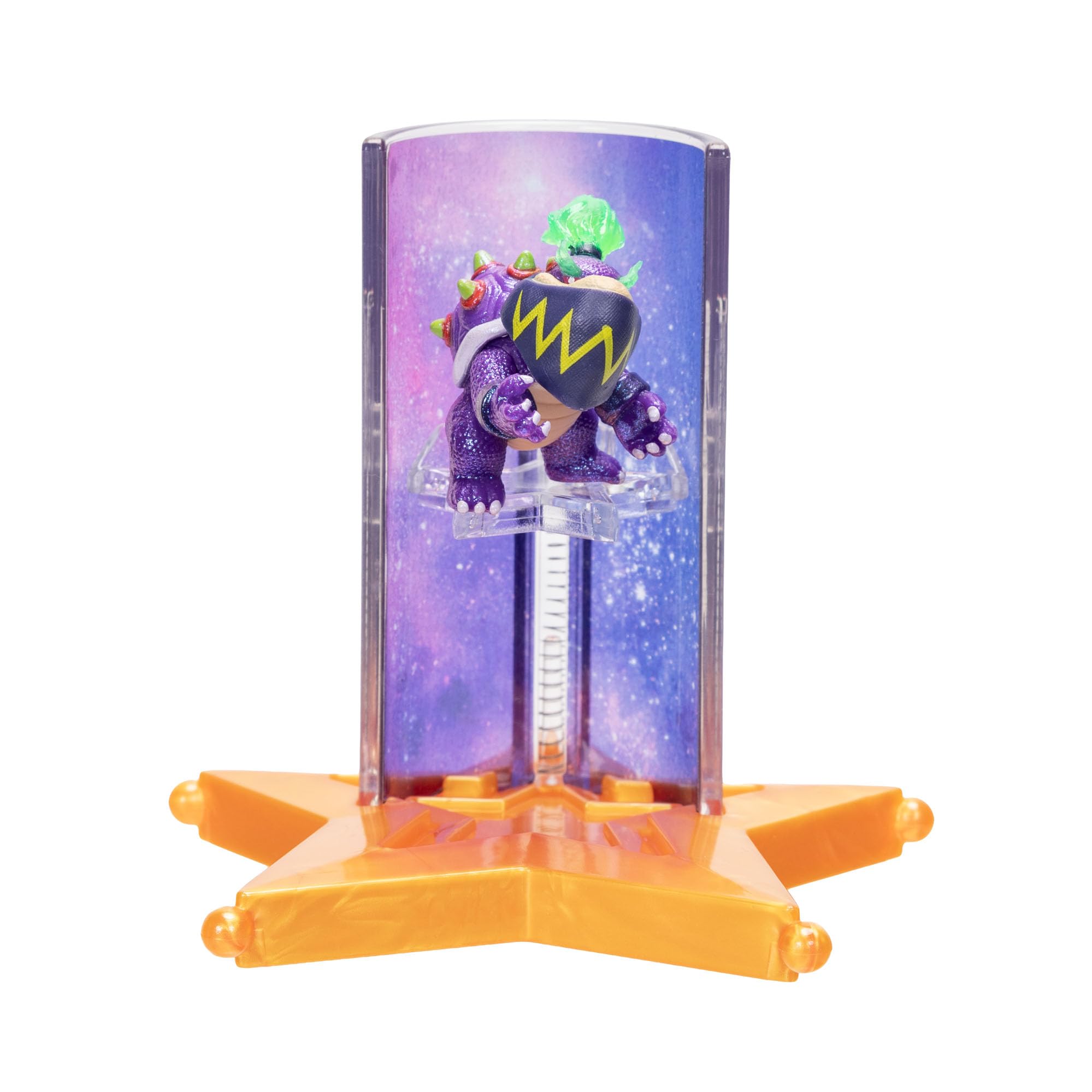 Zestaw figurek akcji 1,5" i wyrzutni gwiazd z filmu Super Mario Galaxy, oficjalnie licencjonowany, 6 figurek i sprężynowe podstawki, zawiera Mario, Luigi, Peach, Bowser Jr., Wonder Bowser Jr., Yoshi