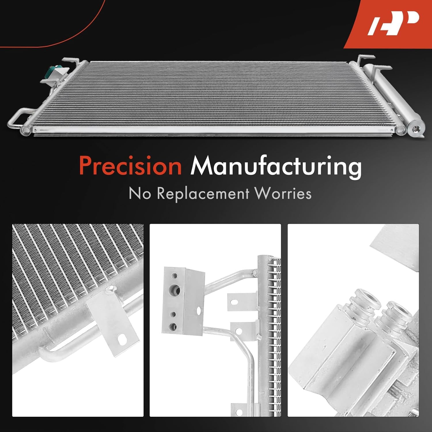 A-Premium Air Conditioning A/C Condenser Compatible with Jeep Wrangler 2012-2017, Wrangler JK 2018-2018, V6 3.6L, Replace# 4239, 68143891AA