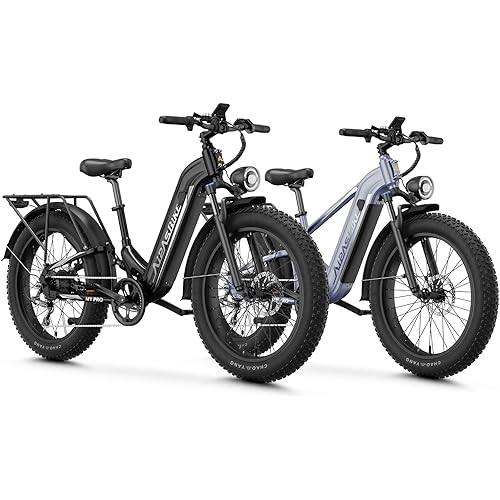 Aipas M1 Pro & M2 Pro Electric Bike Combo, 1800W Peak Motor Fat Tire EBikes for Adults, 36MPH Electric mountain Bike with 48V 17.5Ah Battery, 4.0" All-Terrain Tires, 7 Speed, 85 Miles Long Range