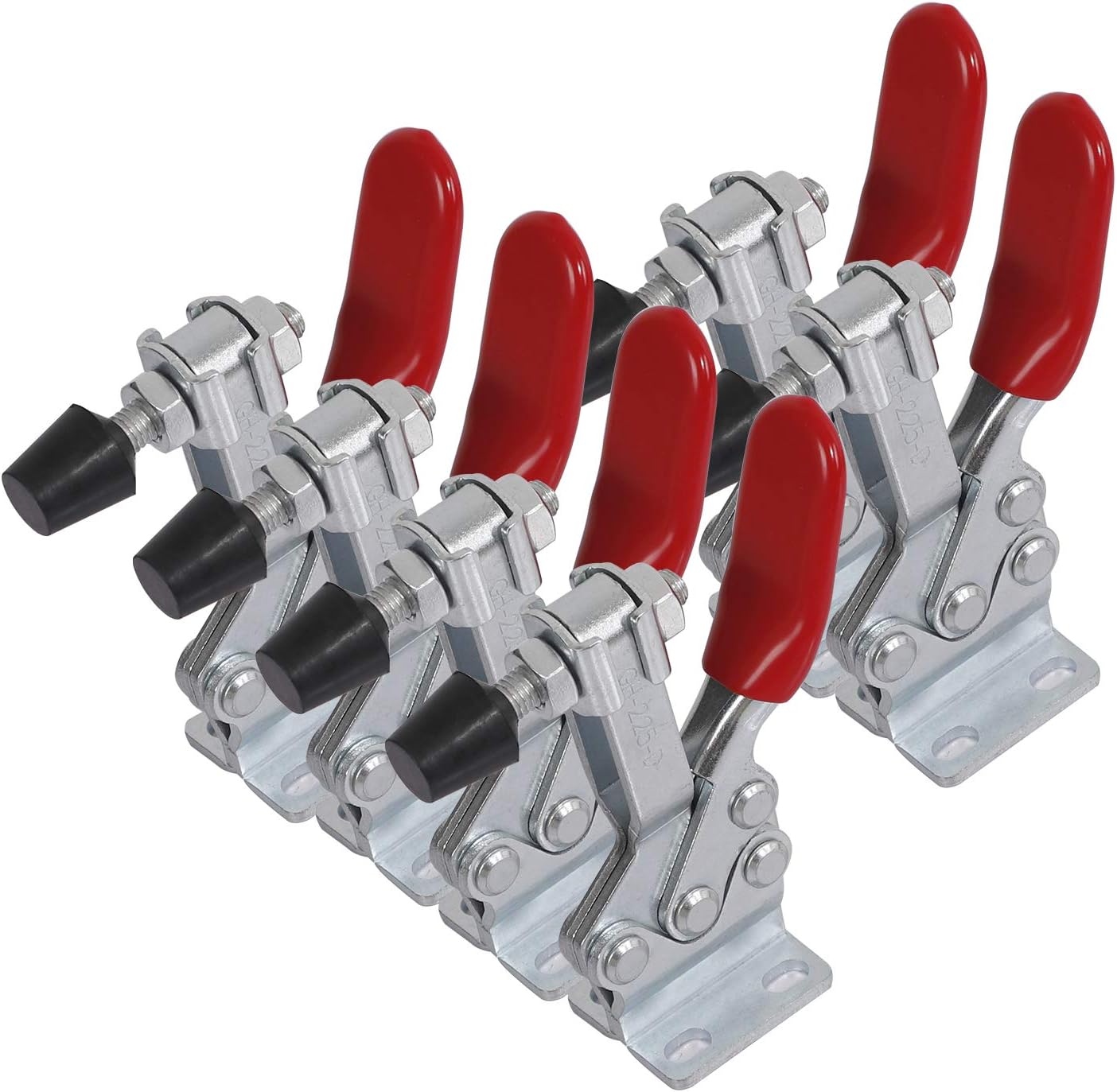 KEILEOHO 6 PCS 225D Toggle Clamps, Hold Down Clamp 500lbs Holding Capacity, Quick Release Horizontal Toggle Latch Clamp, Adjustable Heavy Duty Toggle Clamp Hand Tool For Woodworking Jigs, Welding