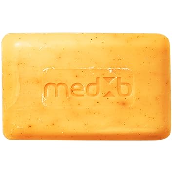MEDB Five Grain Mild Peeling Bar, Gentle Exfoliating Facial Soap with Olive Oil & Squalane, Rich Foaming Face Cleansing Bar - 3.53 oz 100 g