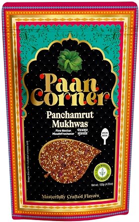Paan Corner Panchamrut Mukhwas, Five Nectar Mouth Freshener, 4.23oz, Clean Ingredients
