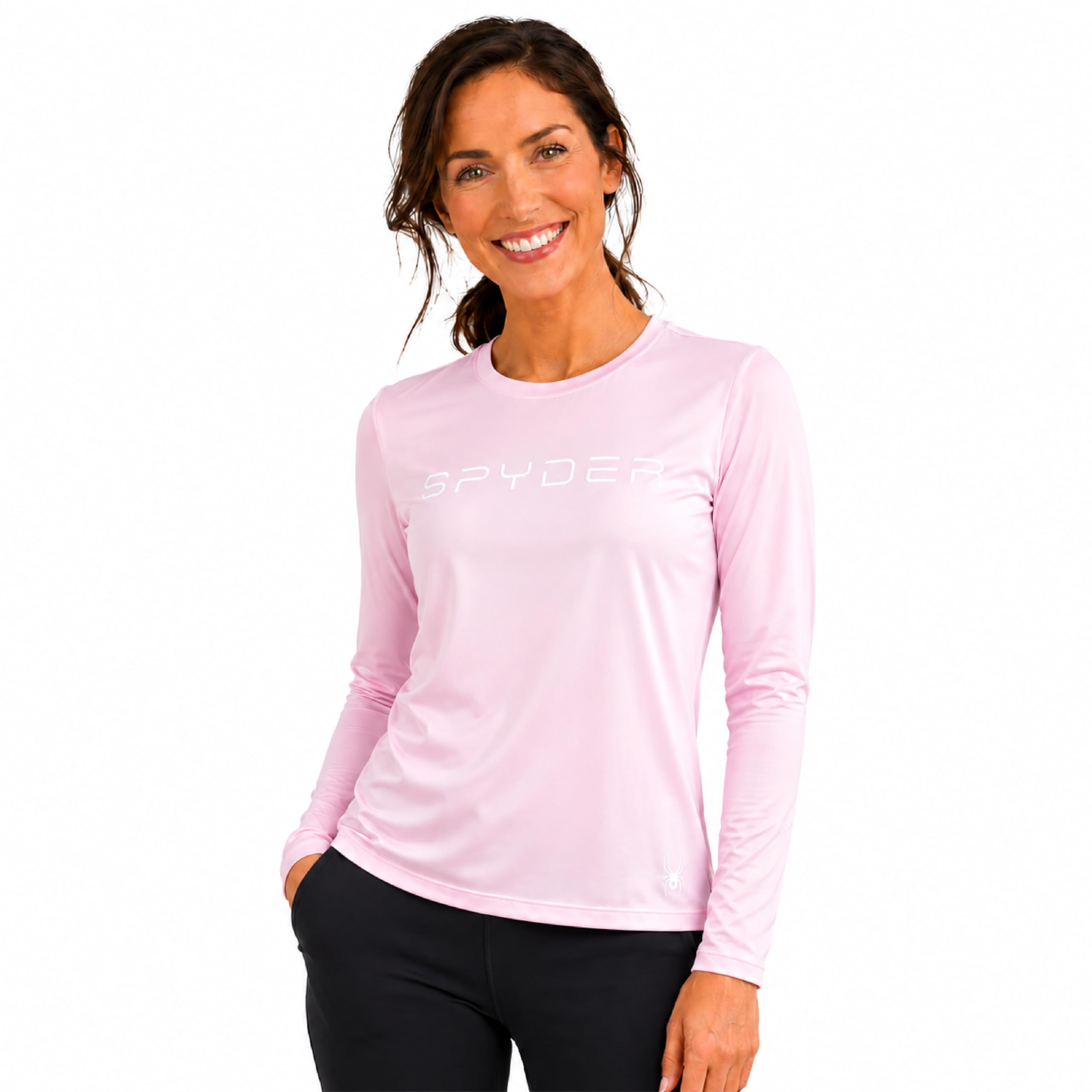 Spyder Womens Workout Tops - Lightweight Quick Dry SPF 50+ Fishing UV Sun Shirt Moisture Wicking Long Sleeve Rashguard Tee