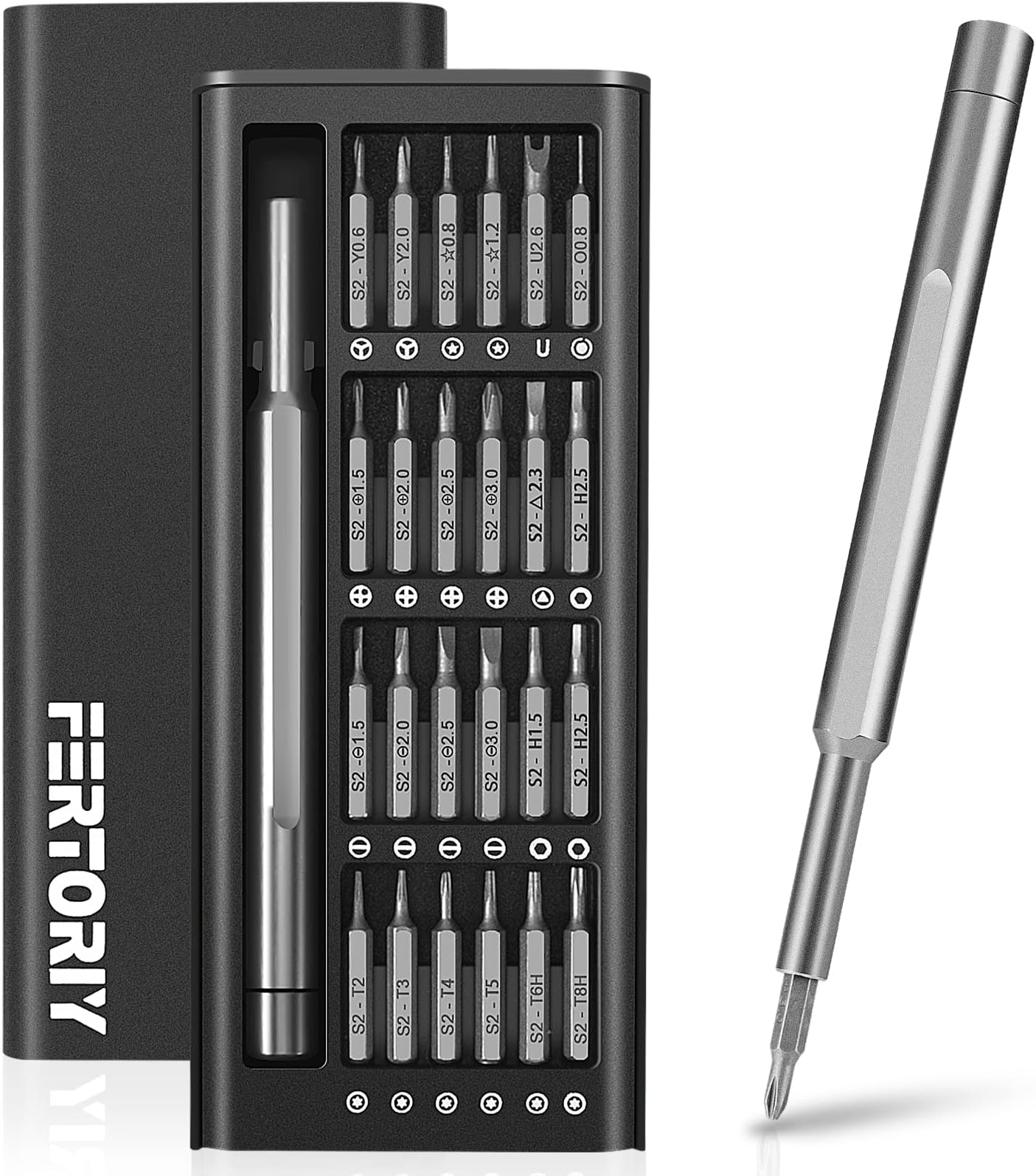 24-in-1 Precision Screwdriver Set with Phillips & Flathead, Magnetic Mini Kit for Electronics, PC & Eyeglass Repair