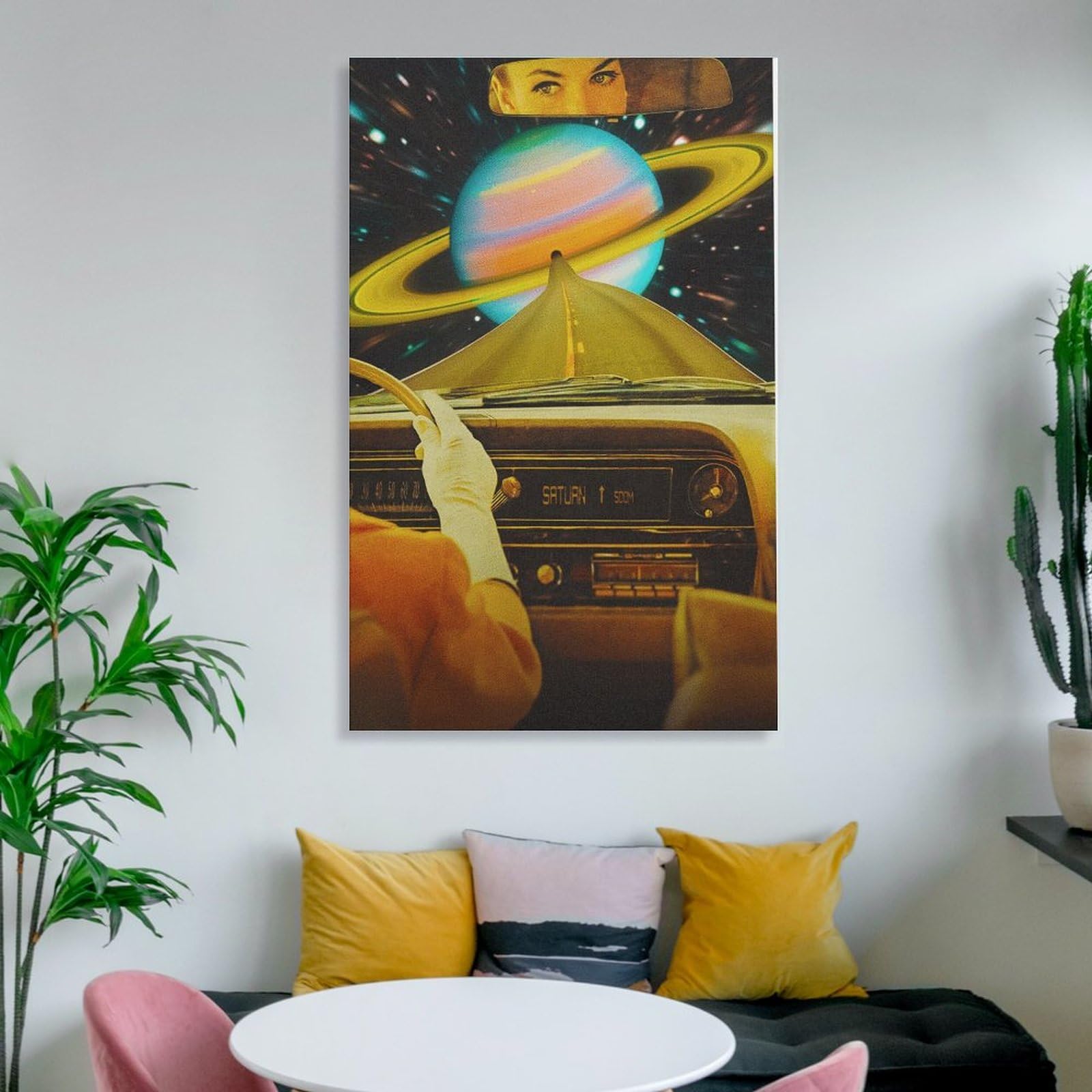 Amazon.com: DAXXIN Saturn Commute Retro Futurism Cosmic Sci-Fi Art