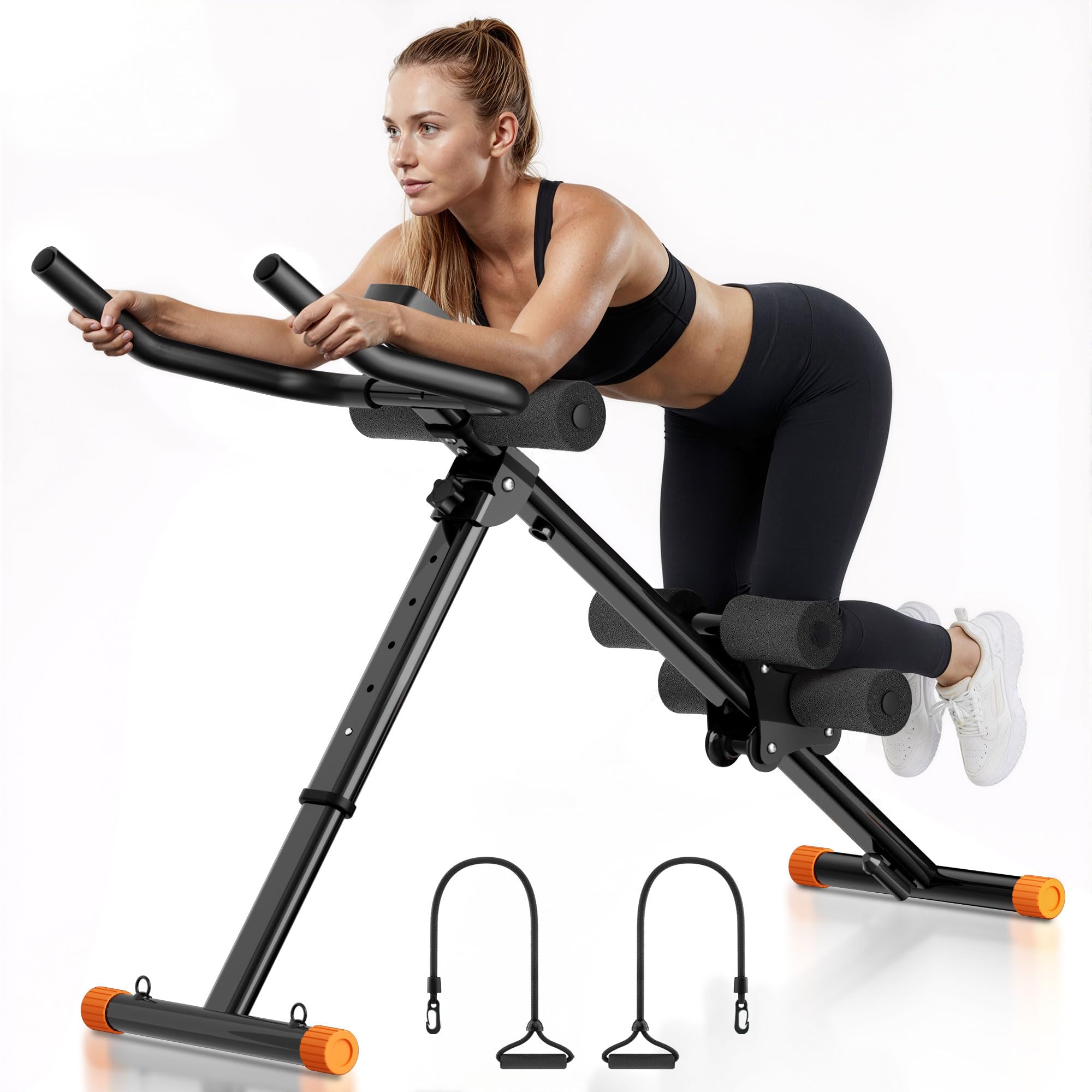 UrbanLuxe Ab Trainer Machine, Adjustable Abdominal Trainers with Display