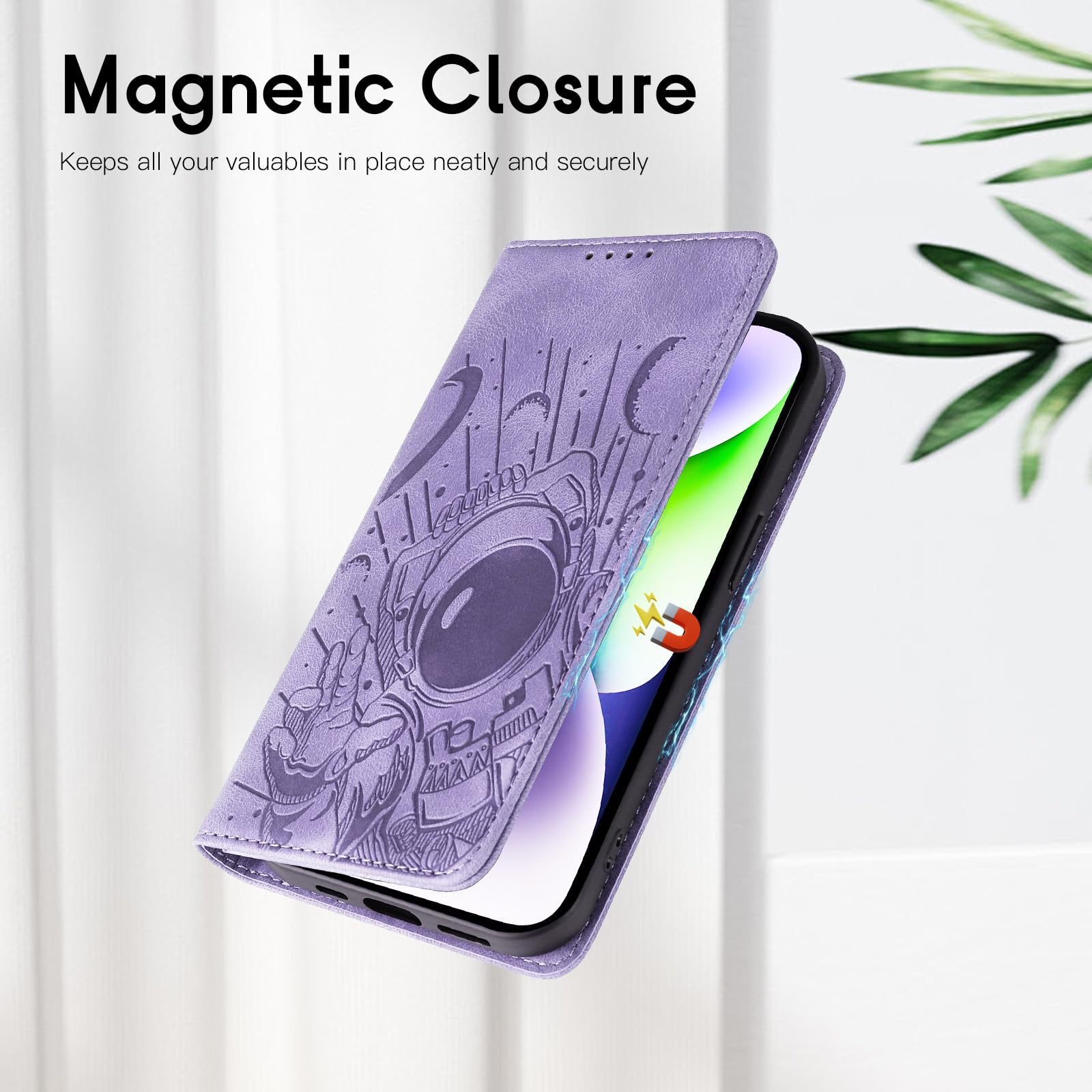 QHOHQ Cover per Samsung Galaxy A15 4G/5G + 2 Pezzi Vetro Temperato, [RFID Shieldon], Libro