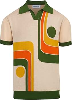 Amazon.com: OXKNIT Mens Knit Polo Shirts 1960s Mod Style