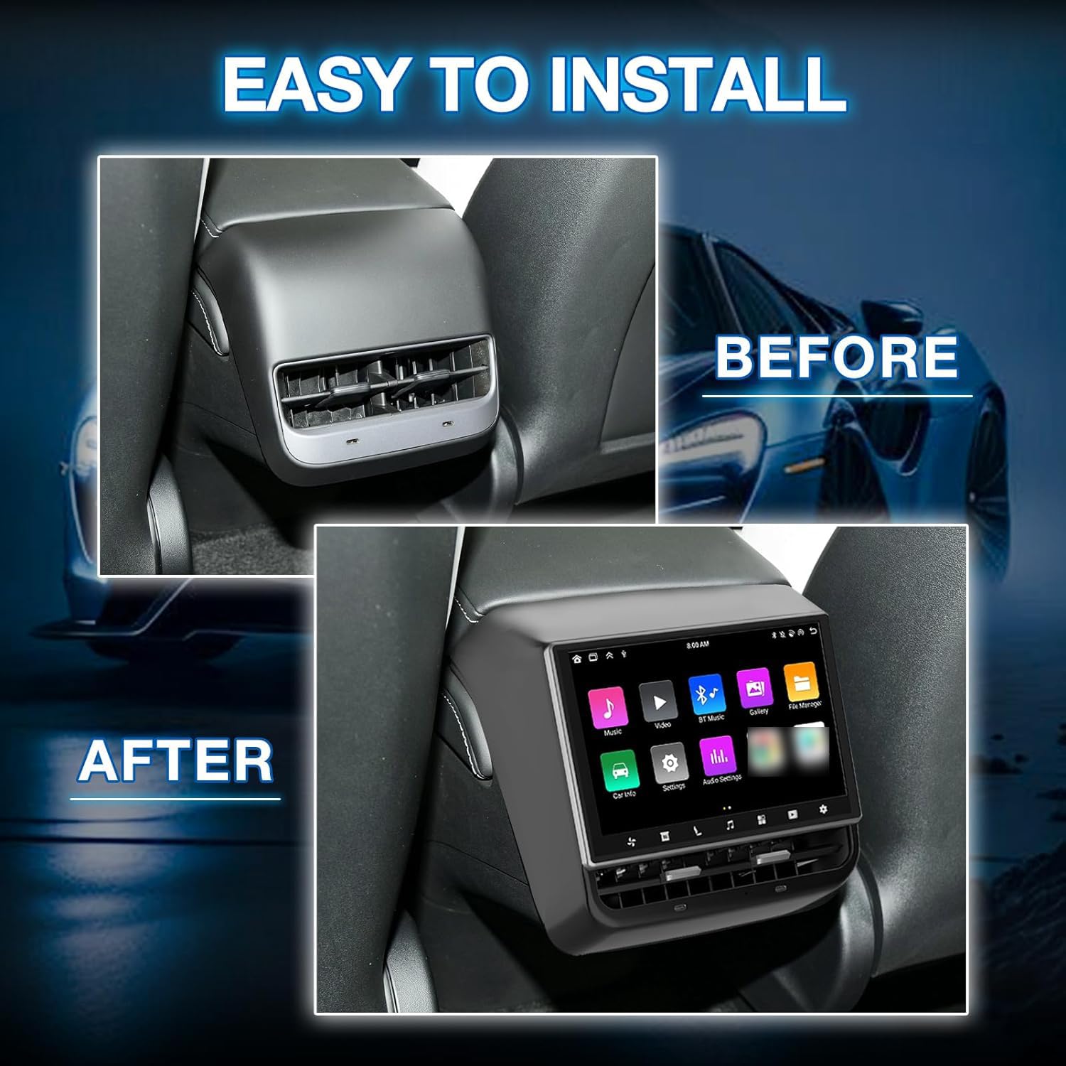 Amazon.co.jp: 8.6インチのリアスクリーン Tesla Model 3 2017-2023