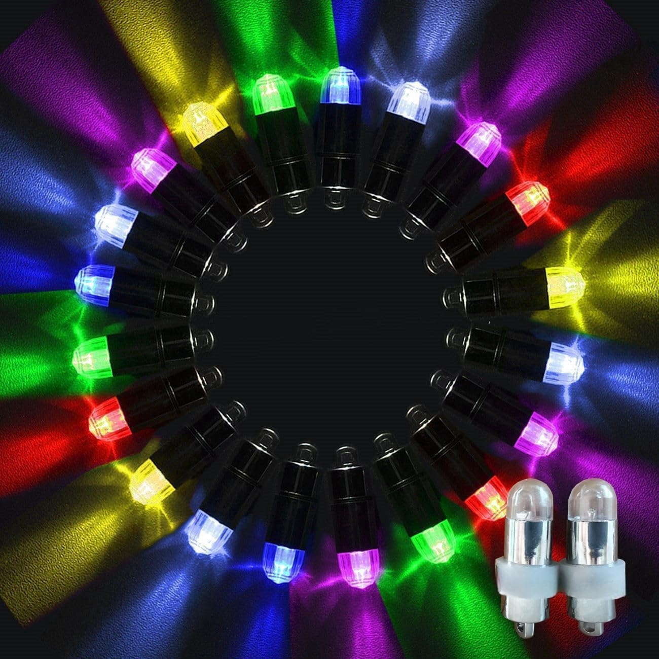 Led Balloon Lights, 20 Pack Multicolor LED Mini Submersible Waterproof Blinking Party Lights for Paper Lantern Balloon Wedding Halloween Christmas Party Indoor Outdoor Decoration