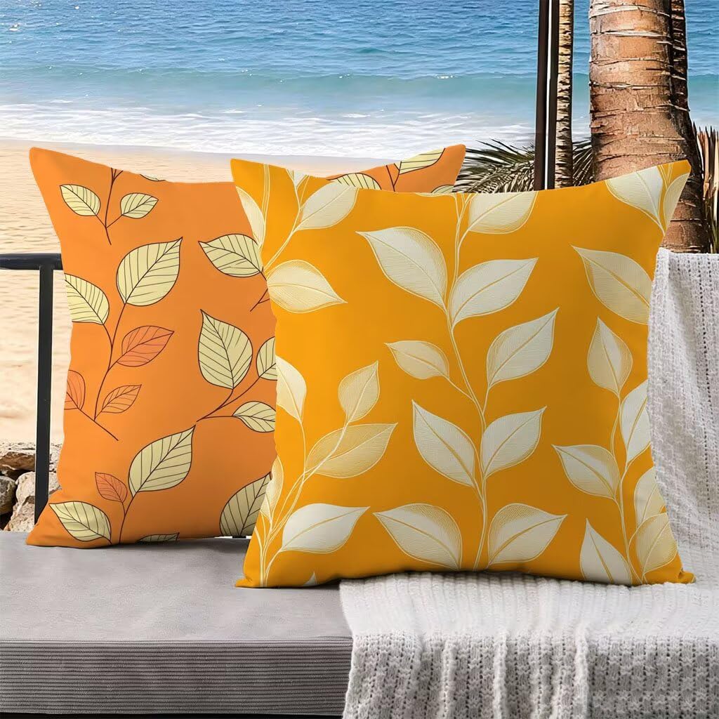 Housse de coussin orange 60x60 lot de 2 : finis les zips apparents avec la fermeture invisible