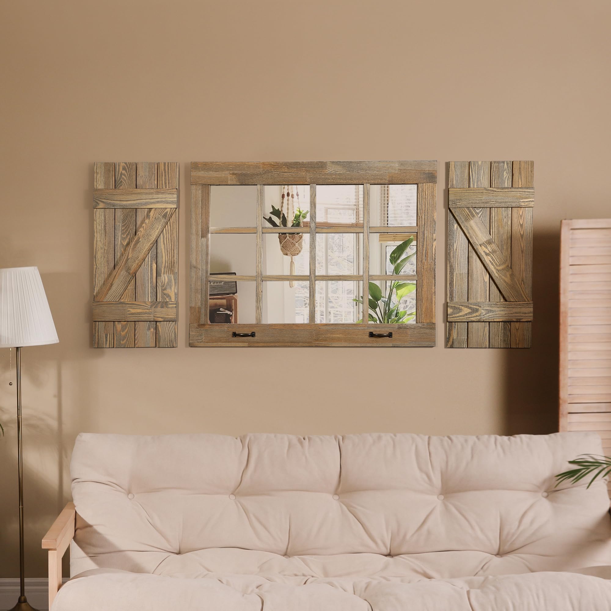 Snapklik.com : GBtroo Window Mirrors For Wall Decor Window Pane Mirror