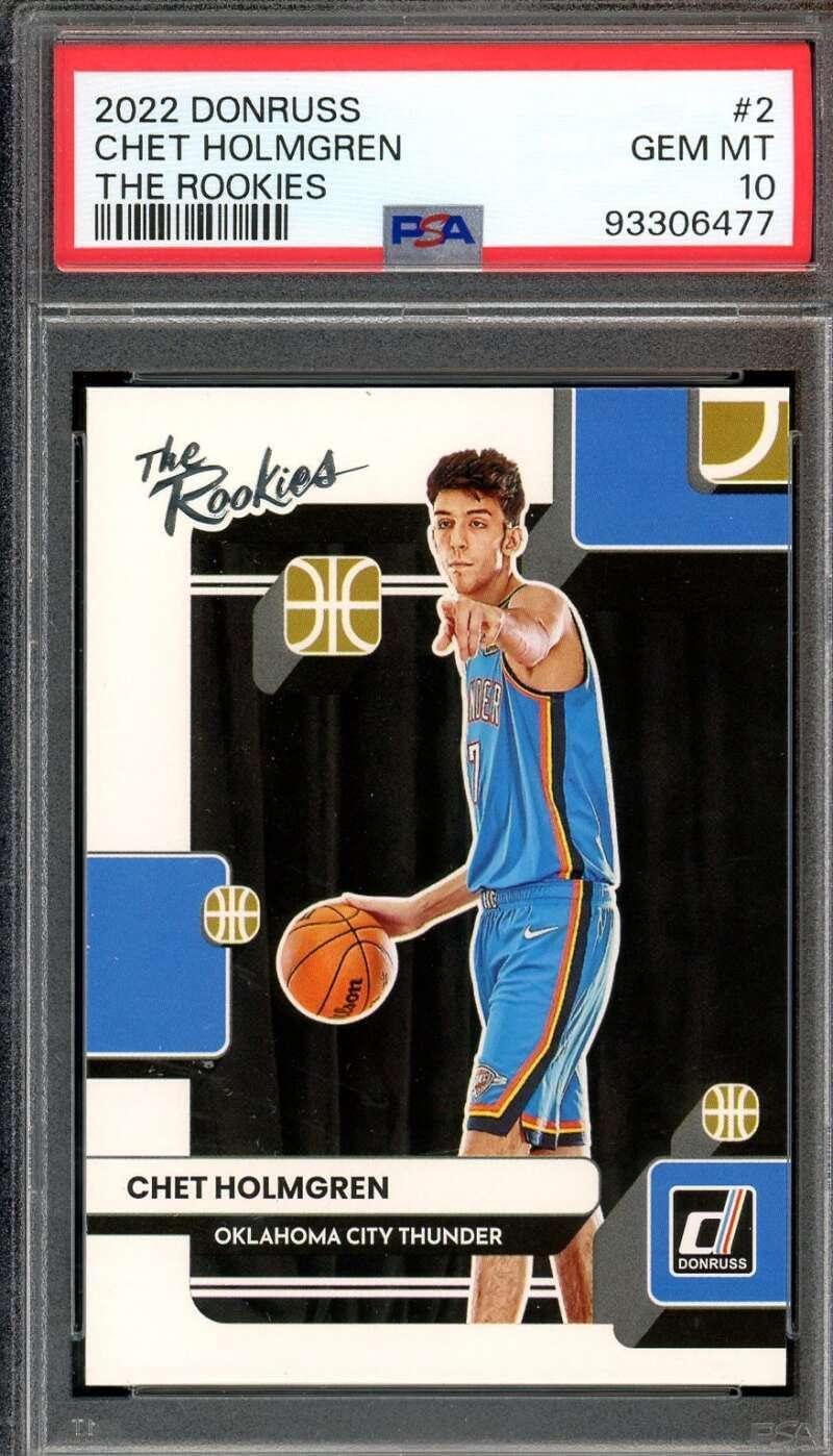 Chet Holmgren Rookie Card 2022-23 Donruss #2 PSA 10 - Basketball Slabbed Rookie Cards