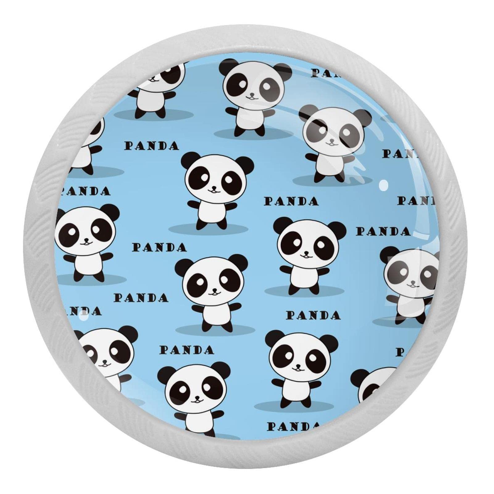 Boutons de placard fluorescents panda pour une cuisine lumineuse