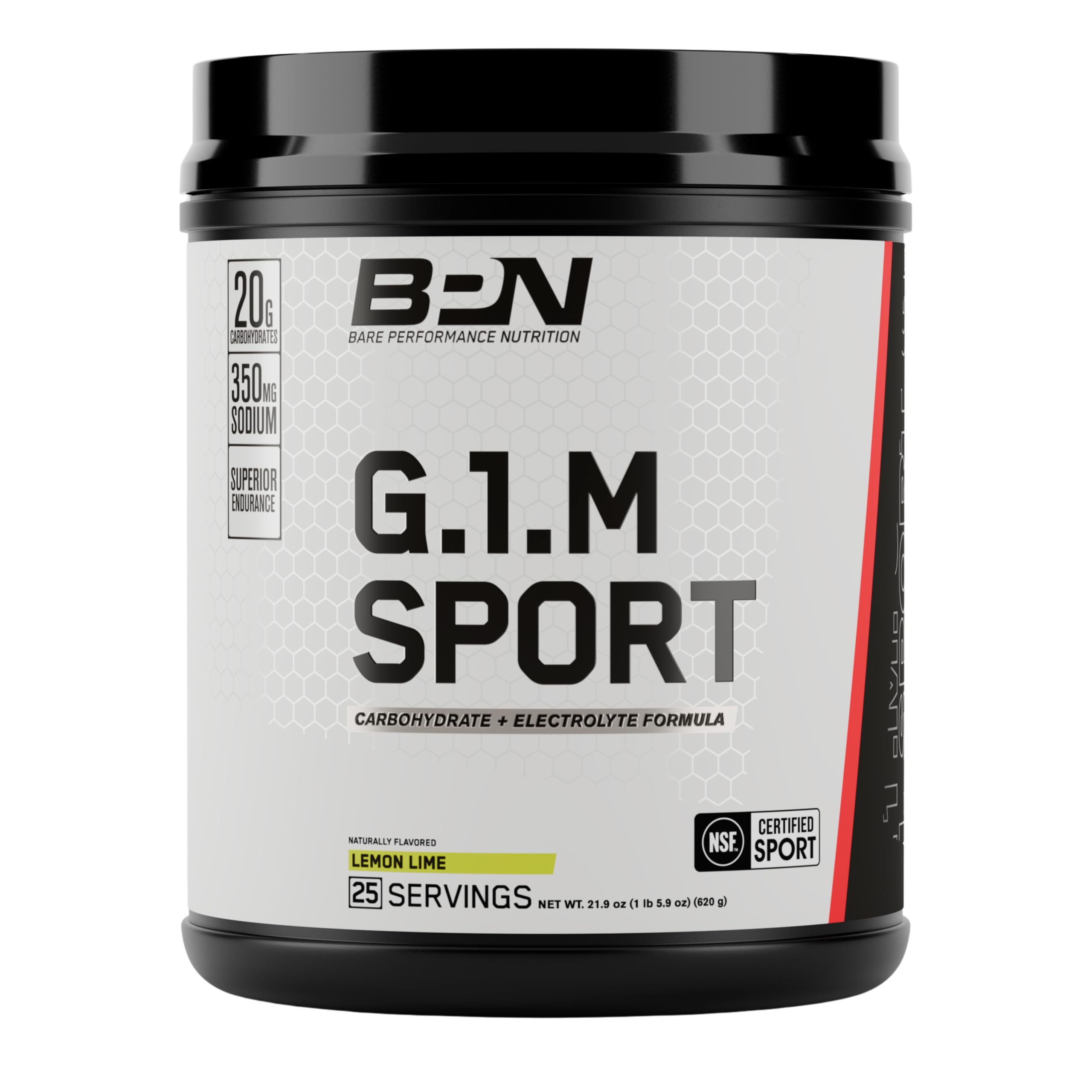 BARE PERFORMANCE NUTRITION, BPN G.1.M Go One More Sport, Endurance Training Fuel, Superior Carbohydrate & Electrolytes Powder Formula, Reduce Fatigue, Lemon Lim