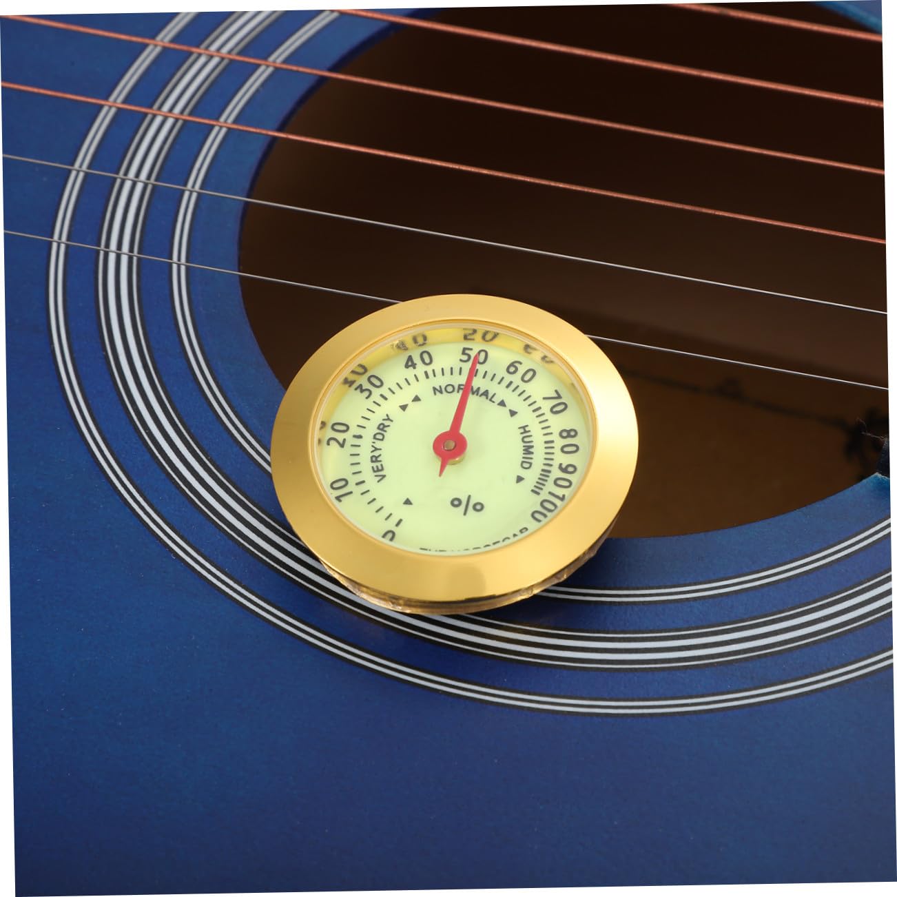 Small Round Analog Hygrometer Gauge for Cigar Humidor, Mechanical Analog Hygrometer with Night Light, Portable Humidity Meter for Cigar Box and Guitar Case Use