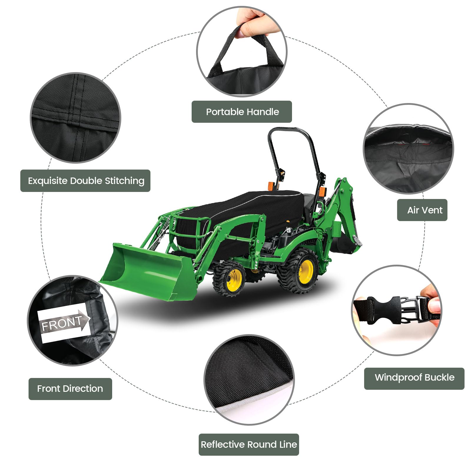 Traktorabdeckung, Wasserdicht & Strapazierfähig – Passend Für Kubota, John Deere, Mahindra & Mehr