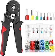 Andoer HSC8 6-4 0,25-10m㎡ AWG23-7 Kit de ferramentas de crimpagem de virola Alicate de crimpagem de alta dureza com terminal de extremidades de crimpagem de 1200pcs