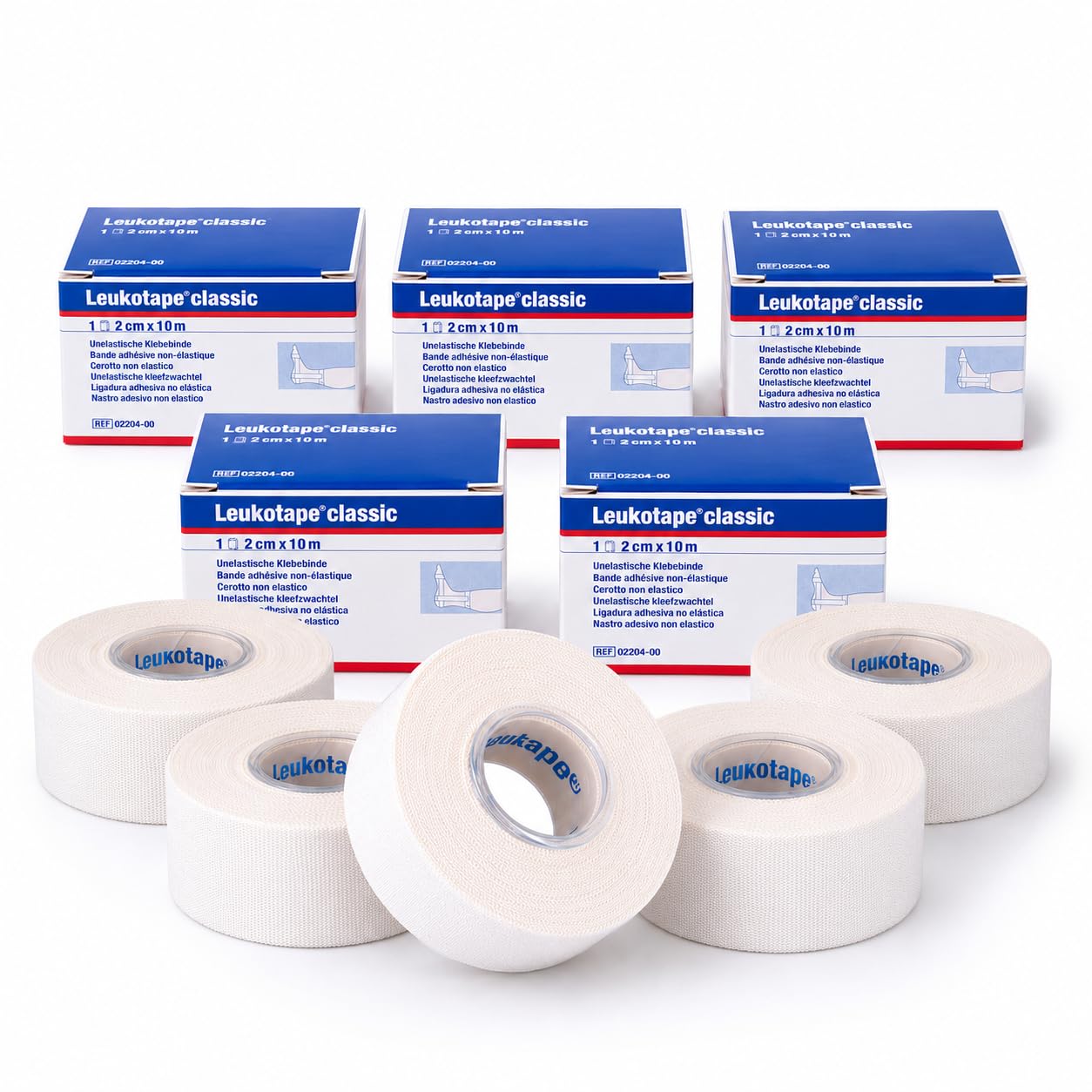 Oryginalny zestaw ekonomiczny Leukotape® 5 rolek 2,0 cm x 10 m