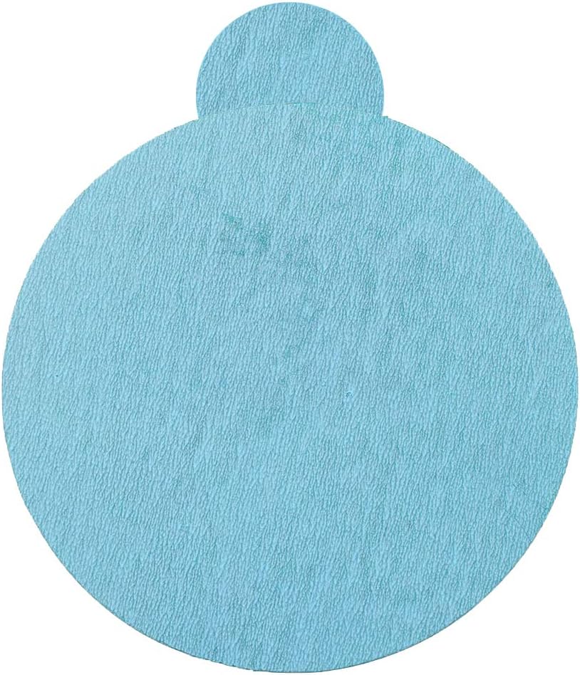 Mercer Industries 583400 PSA Single Discs with Tabs, Aqua Stearated Aluminum Oxide, 6" x No Dust Holes, Grit 400C, 100-Pack