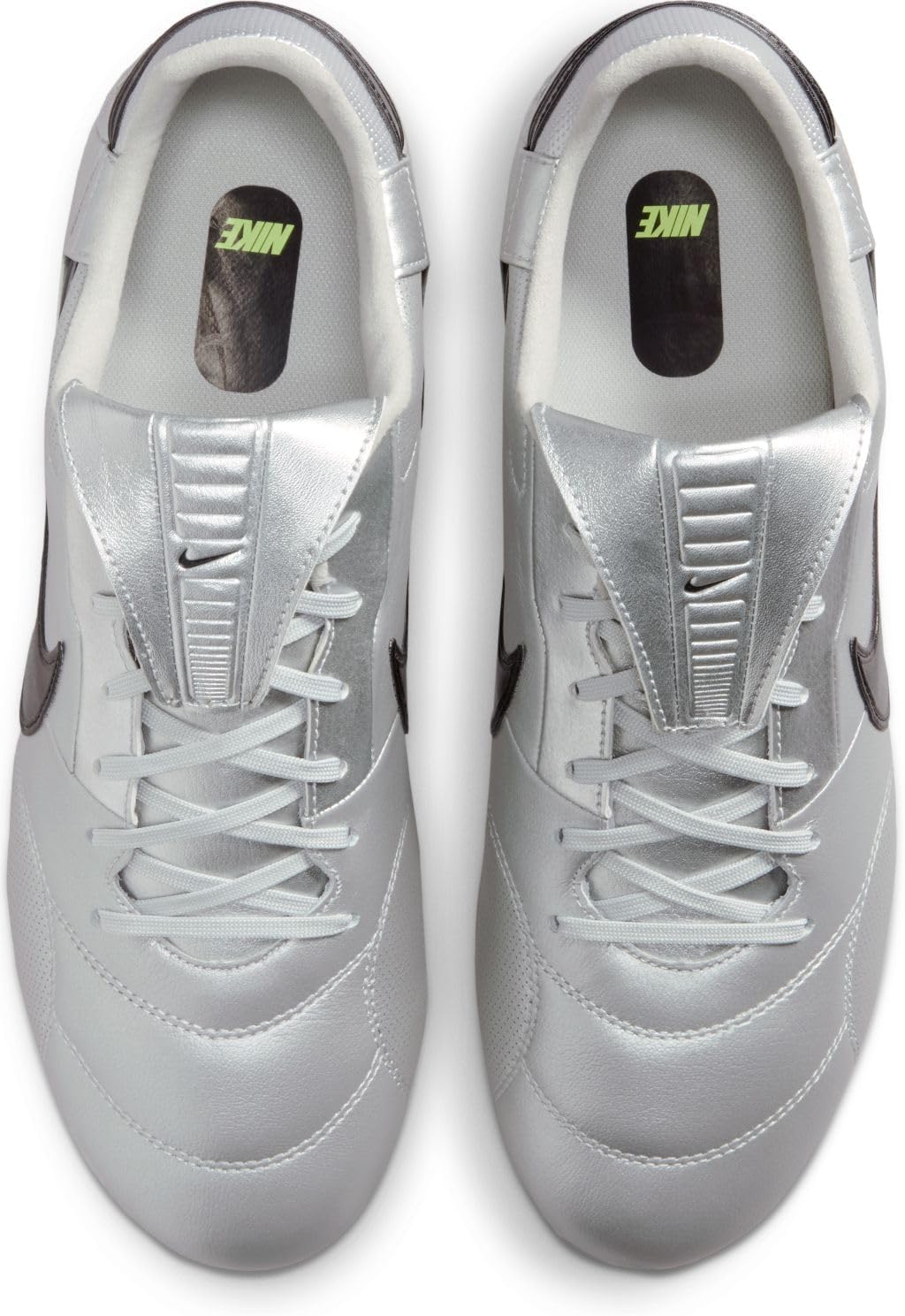 Nike Premier 3 Firm-Ground Low-Top Soccer Cleats (Metallic Silver/Volt/Black) Size 8