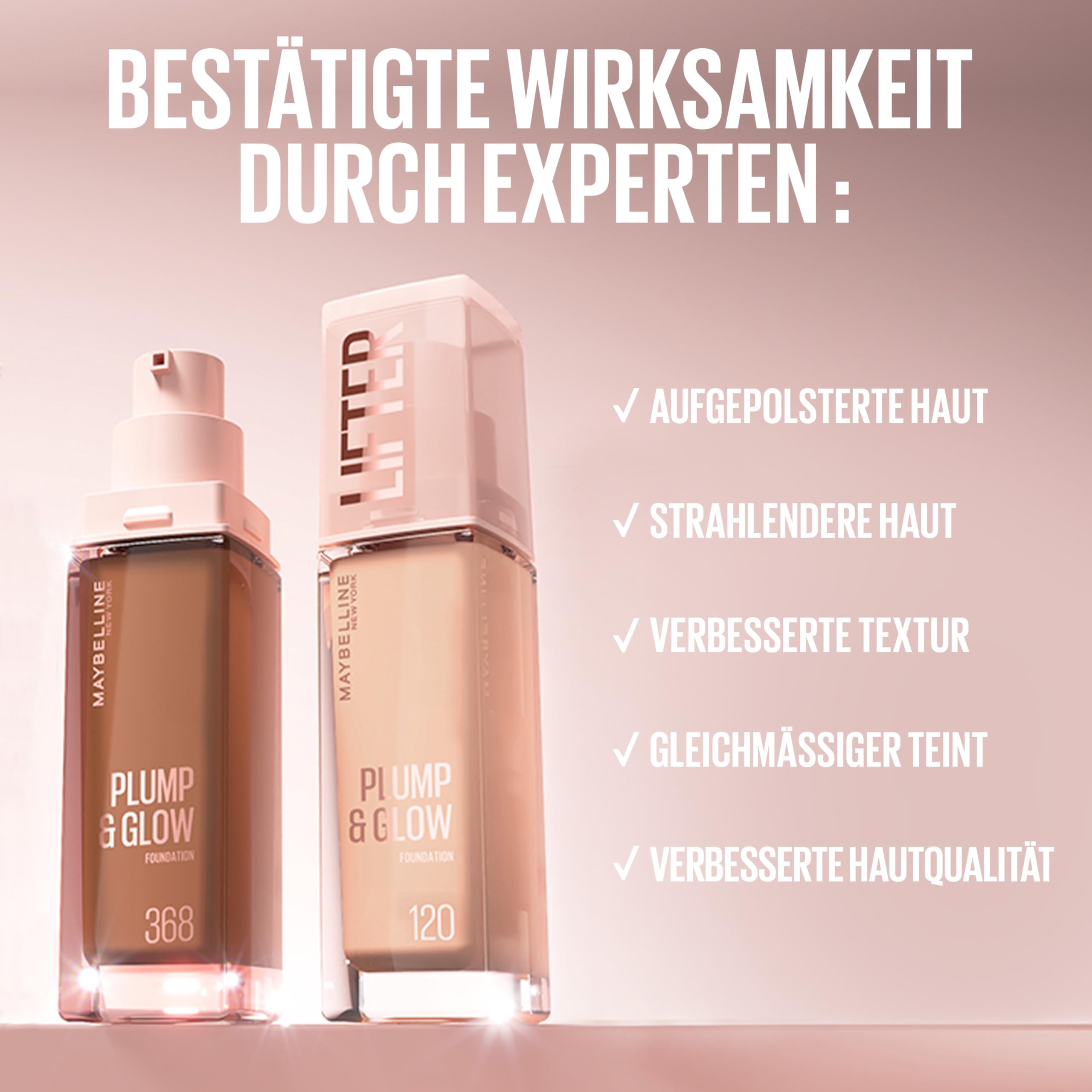 Maybelline New York Lifter Niasinamid ve Hyalüronik Asit İçeren Aydınlatan Fondöten - 117 (2 paketi)