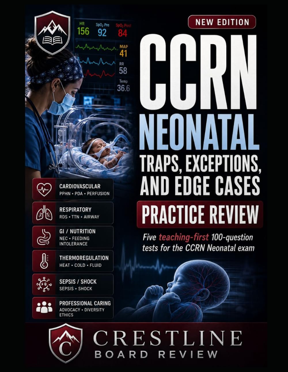 CCRN NEONATAL TRAPS, EXCEPTIONS, AND EDGE CASES PRACTICE REVIEW: Five teaching-first 100-question tests for the CCRN Neonatal exam