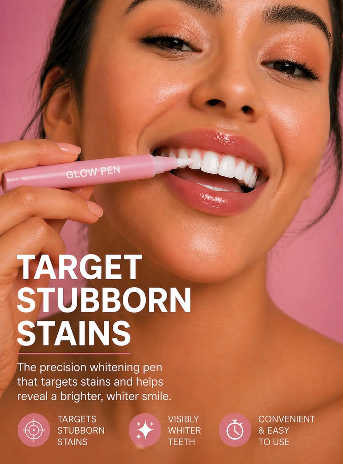 Glow Strips – 10 Express Teeth Whitening Strips with Whitening Pen | 8% High-Strength Professional Formula | 2-in-1 At-Home Whitening Kit by SMILE NOVA™