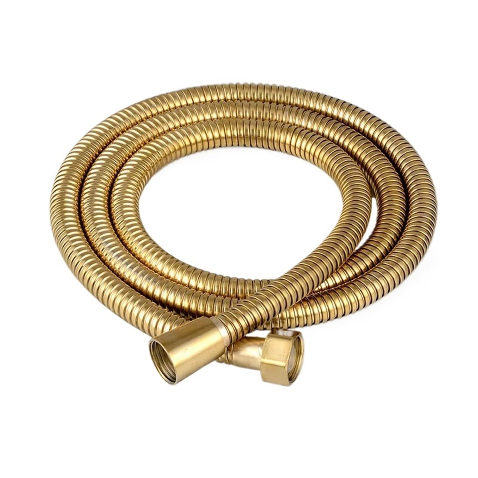 Manguera de Ducha Manguera de Ducha de Acero Inoxidable, Manguera de Grifo, Manguera de Ducha Flexible, Manguera de Ducha de Silicona Gruesa for baño, Ducha de 3 Metros(Gold 2meter)