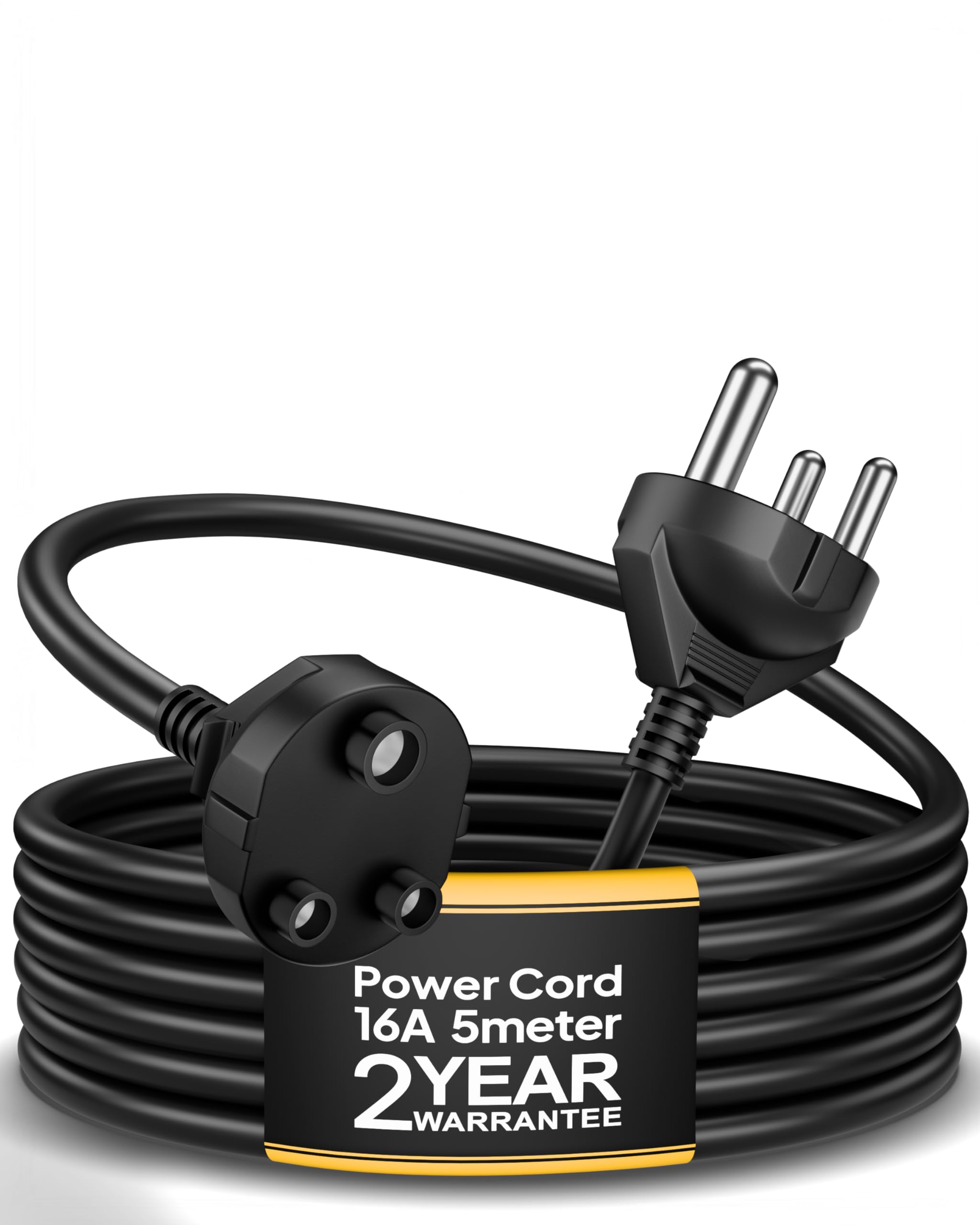 FEDUS 16Amp 3000W Heavy Duty Male to Female 3 Pin 16AMPS Power Extension Cord Wire 16A 16AWG 5 Meter Long Indoor Outdoor Power Extension Electrical Extender Cable for appliances Electronics Tool