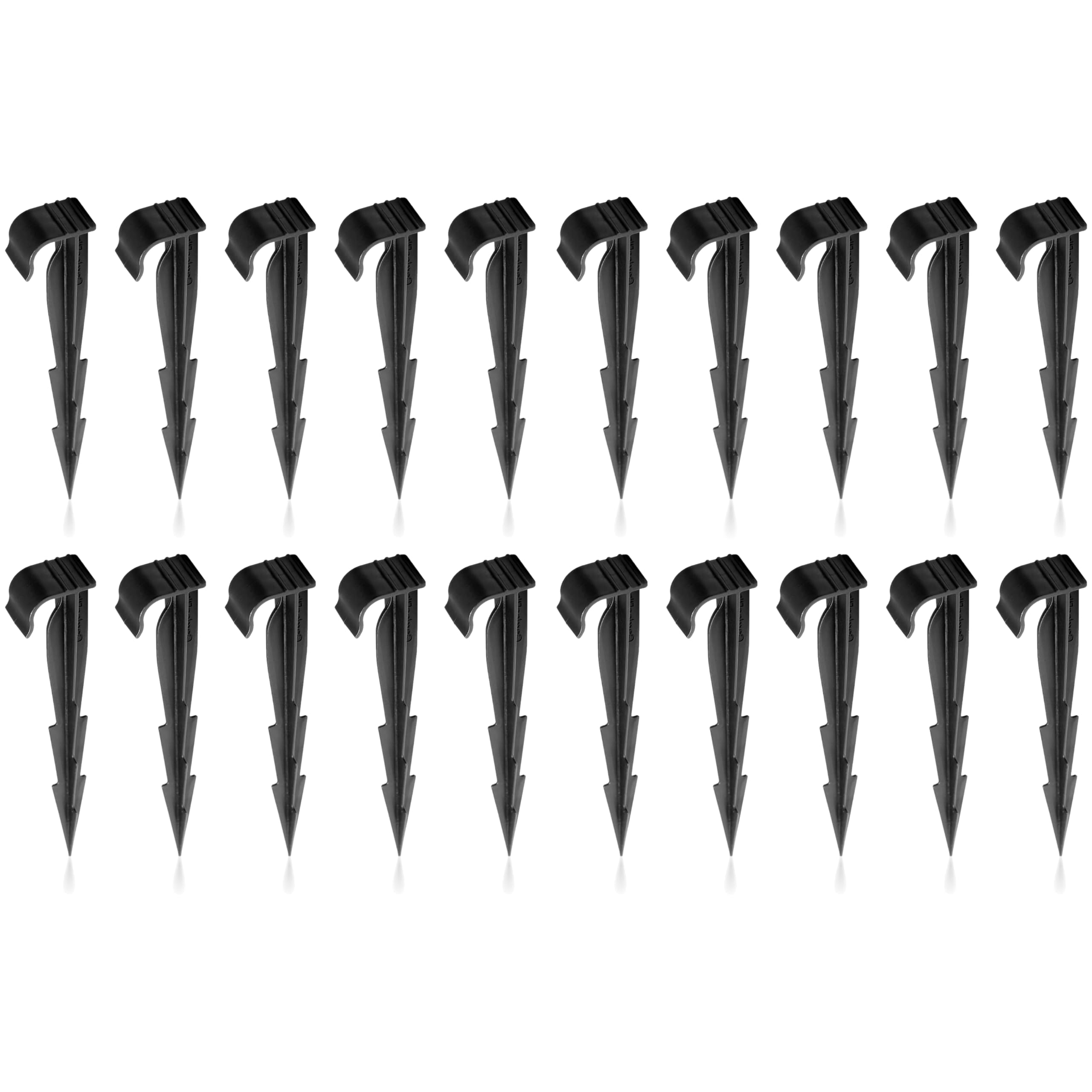 Garden Pegs - Pack of 25 WaterPEG 6.3" Ground Securing Pegs for Drip Irrigation Line System, Ground Stakes Anchors for Porous Soaker Hose Leaky Weeping Pipe - Strong and Secure Hold