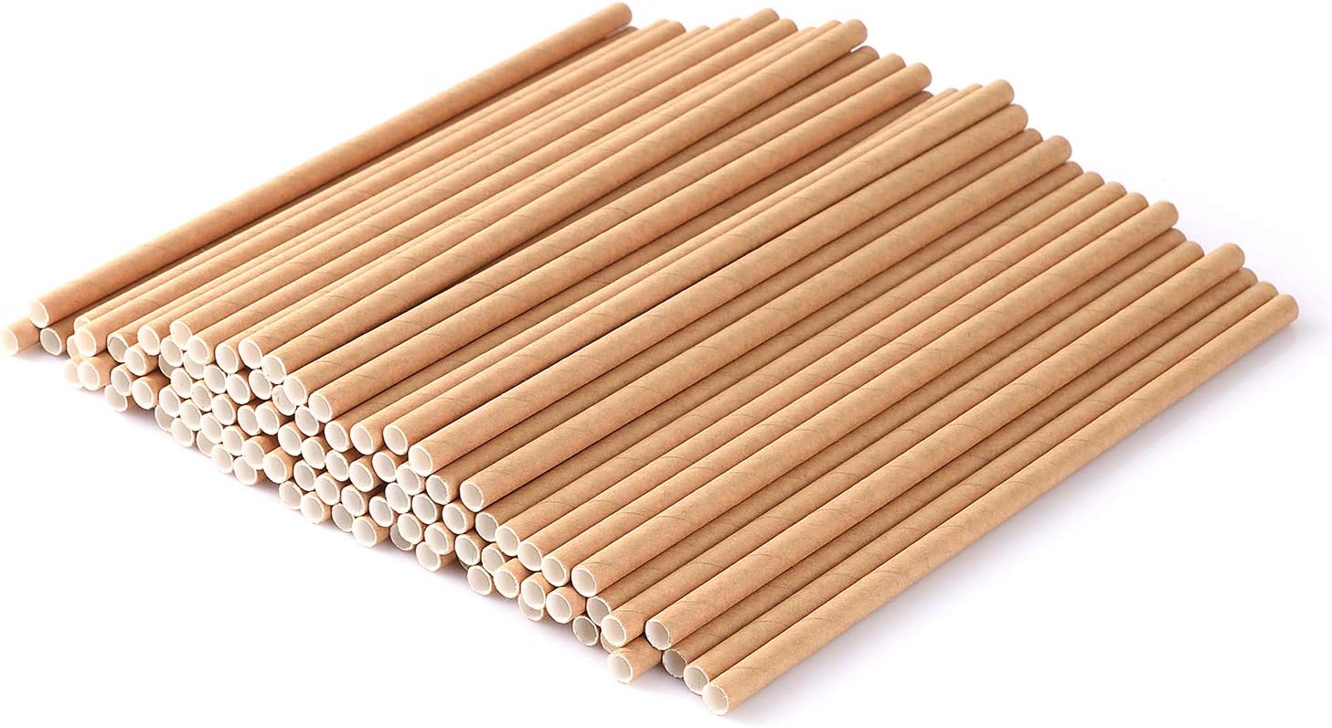 Buу 1 gеt 1 🔥 ALINK 100 Kraft Paper Straws Bulk, Biodegradable Dye-Free Drinking Straw for Party Supplies, Birthday, Wedding, Bridal/Baby Shower and Holiday Celebrations