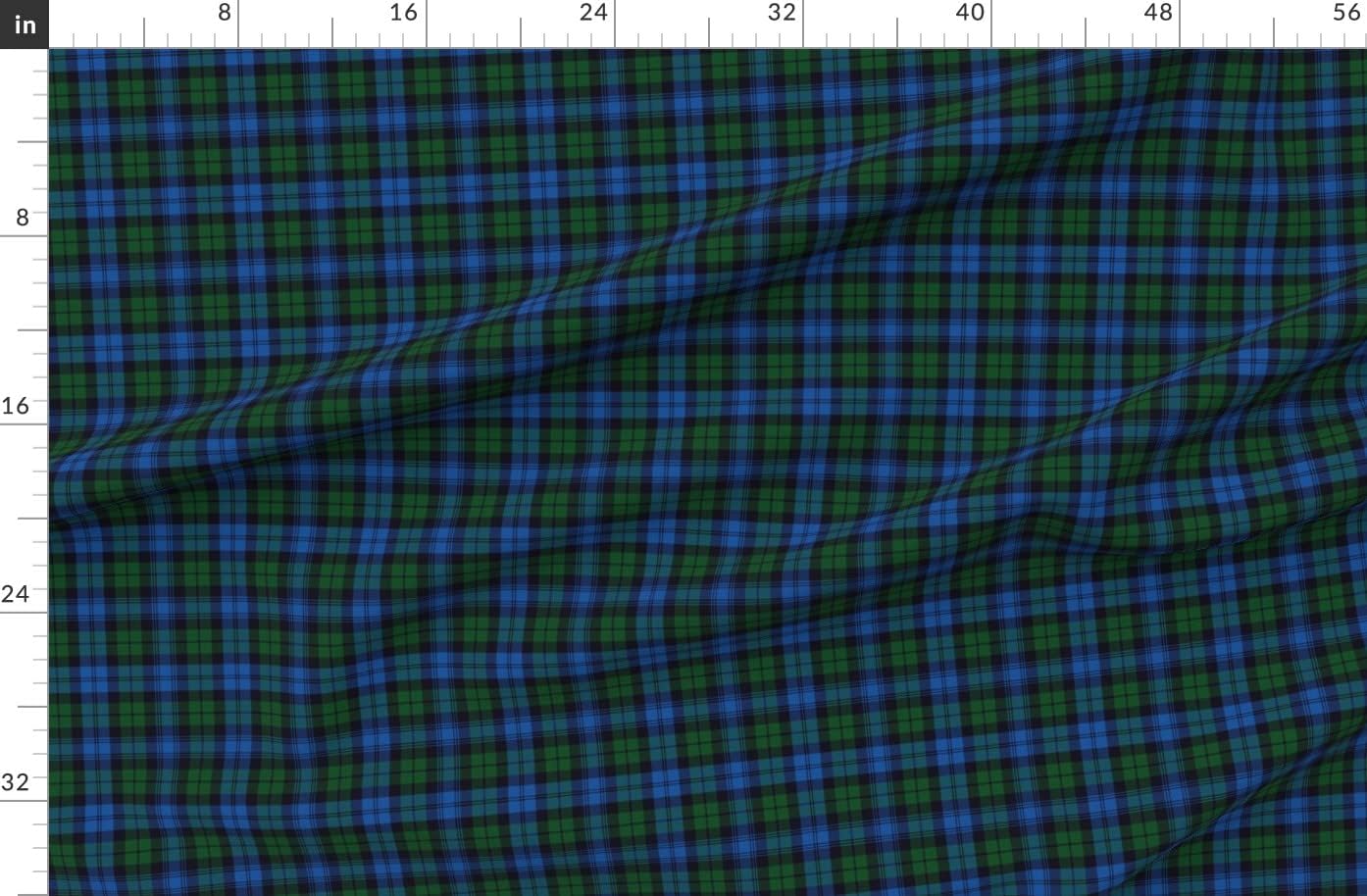 Spoonflower Fabric - Black Tartan Modern Bright Printed on Organic Cotton Sateen Fabric by The Yard - Sewing Quilting Apparel Home Decor