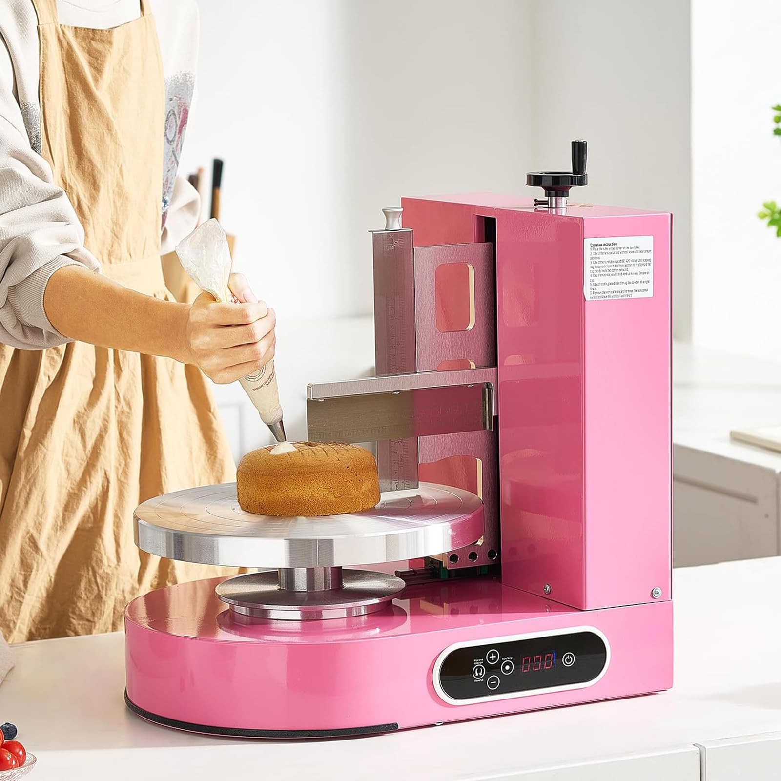 Macchina automatica per spalmare crema torta con velocità regolabile e raschietto graduato per cottura professionale
