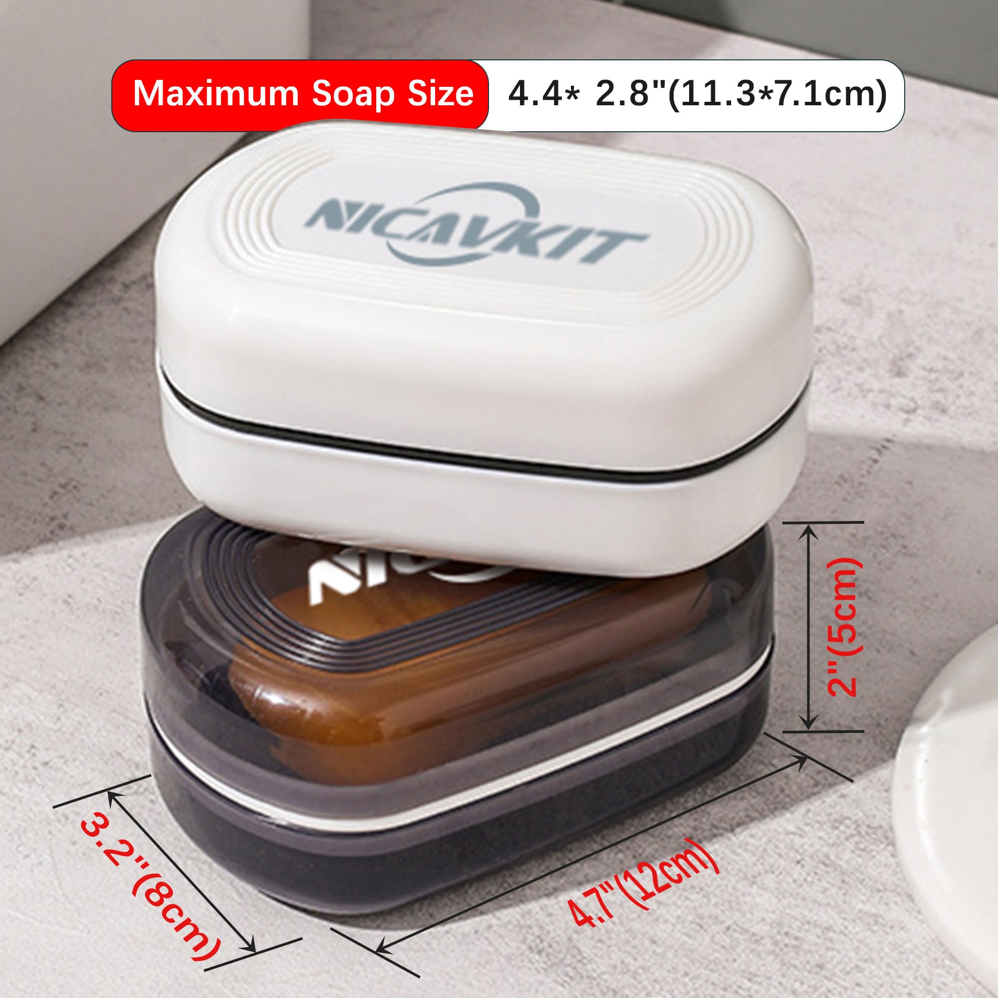 Scatola portasapone impermeabile sigillata portatile da
