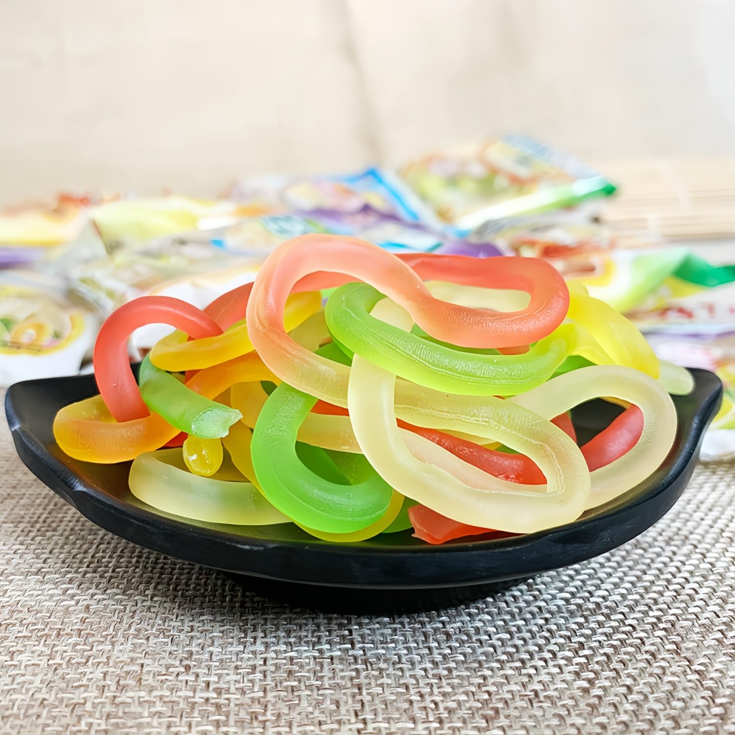 Fruchtgummis Mit Echtem Fruchtsaft Deal Für Kinder & Erwachsene Bunte Seil-Weichbonbons 8090er Jahre Nostalgische Snacks Kindheit Spaß Fruchtbonbons 13g*5