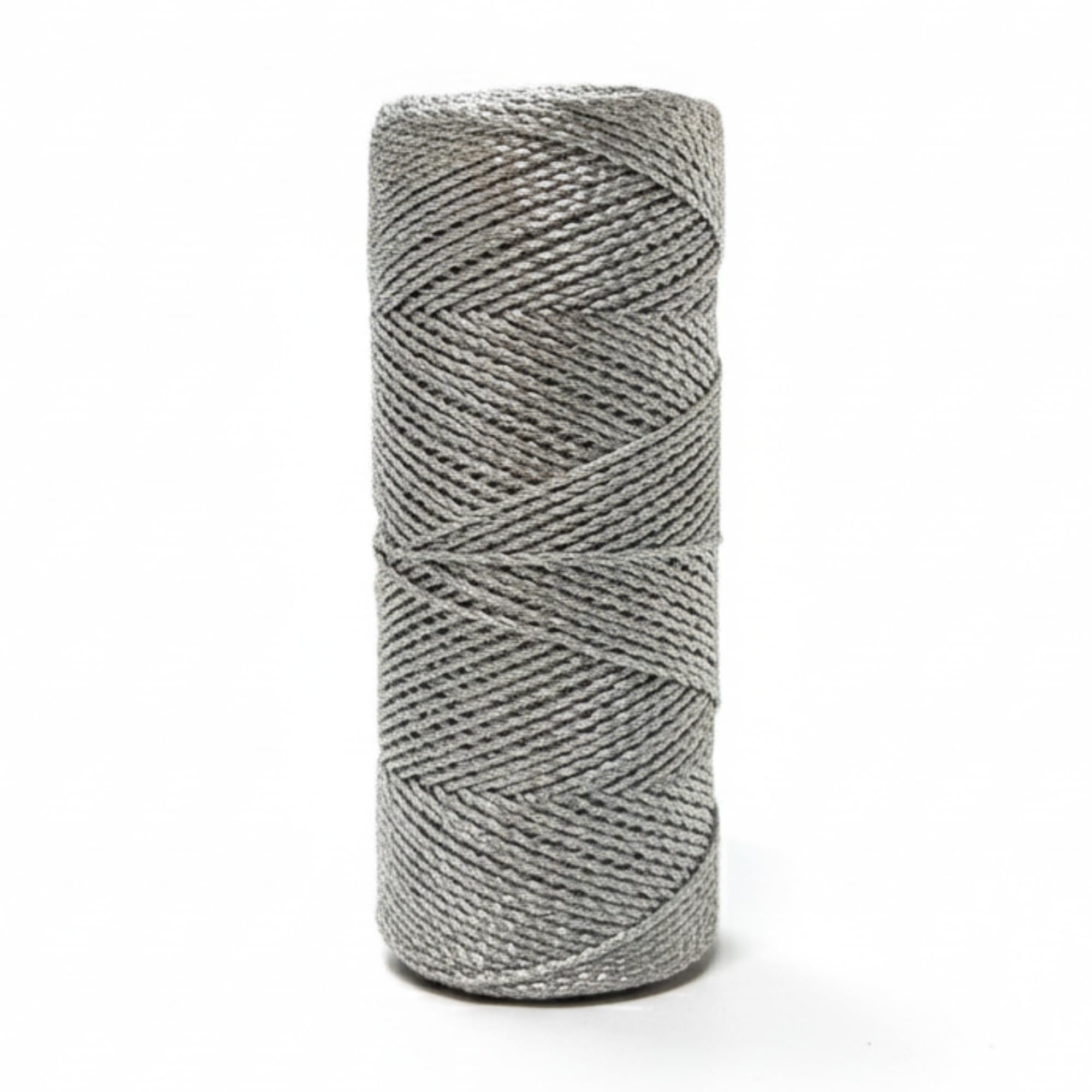 Polycotton Twine Macrame Thread | Natural Cotton Craft String for DIY Projects, Macrame, Wrapping, Handmade Décor & Gift Packaging (Silver, 1MM, 100 Meter)