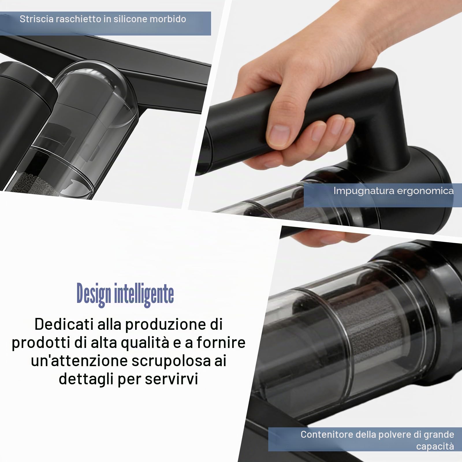 Pulitore per finestre, elettrico, senza fili, con durata della batteria di 30 minuti, maneggevole, leggero, serbatoio dell'acqua da 100 ml, per finestre, specchi, piastrelle, vetri auto