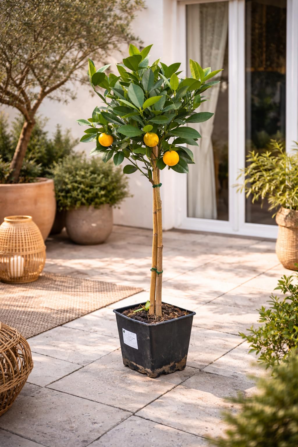 Orangenbaum Citrus sinensis 'Washington Navel' 120-140 cm – Saftige Süßorangen, pflegeleicht & ertragreich – Ideal für Garten, Terrasse & Wintergarten – Immergrün & dekorativ