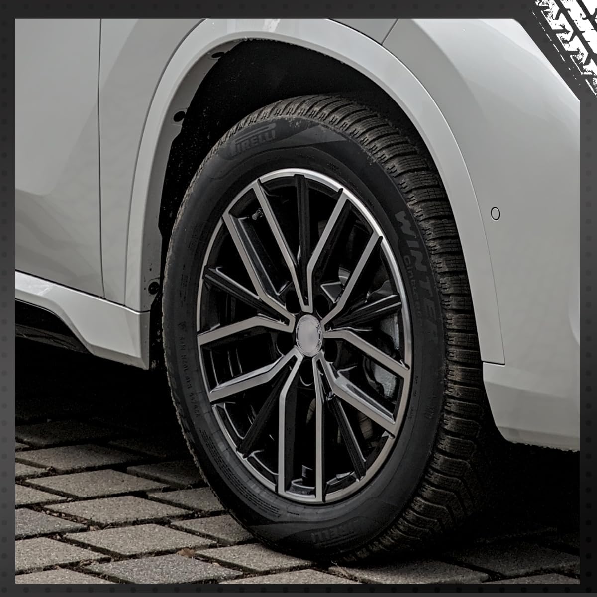 4 Pack Wheel Center Caps Kit, OD 64 mm / 2.52 inch ID 60 mm / 2.36 inch Hub Caps, Snap-in Replaces C-053 Chrome ABS-Plastic Rim Covers