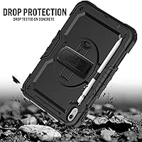 Vista 7 de BLOSOMEET Funda para iPad A16 de 11ª/10ª generación de 11''/10.9'' 2025/2022 con protector de pantalla de vidrio templado y soporte para lápiz