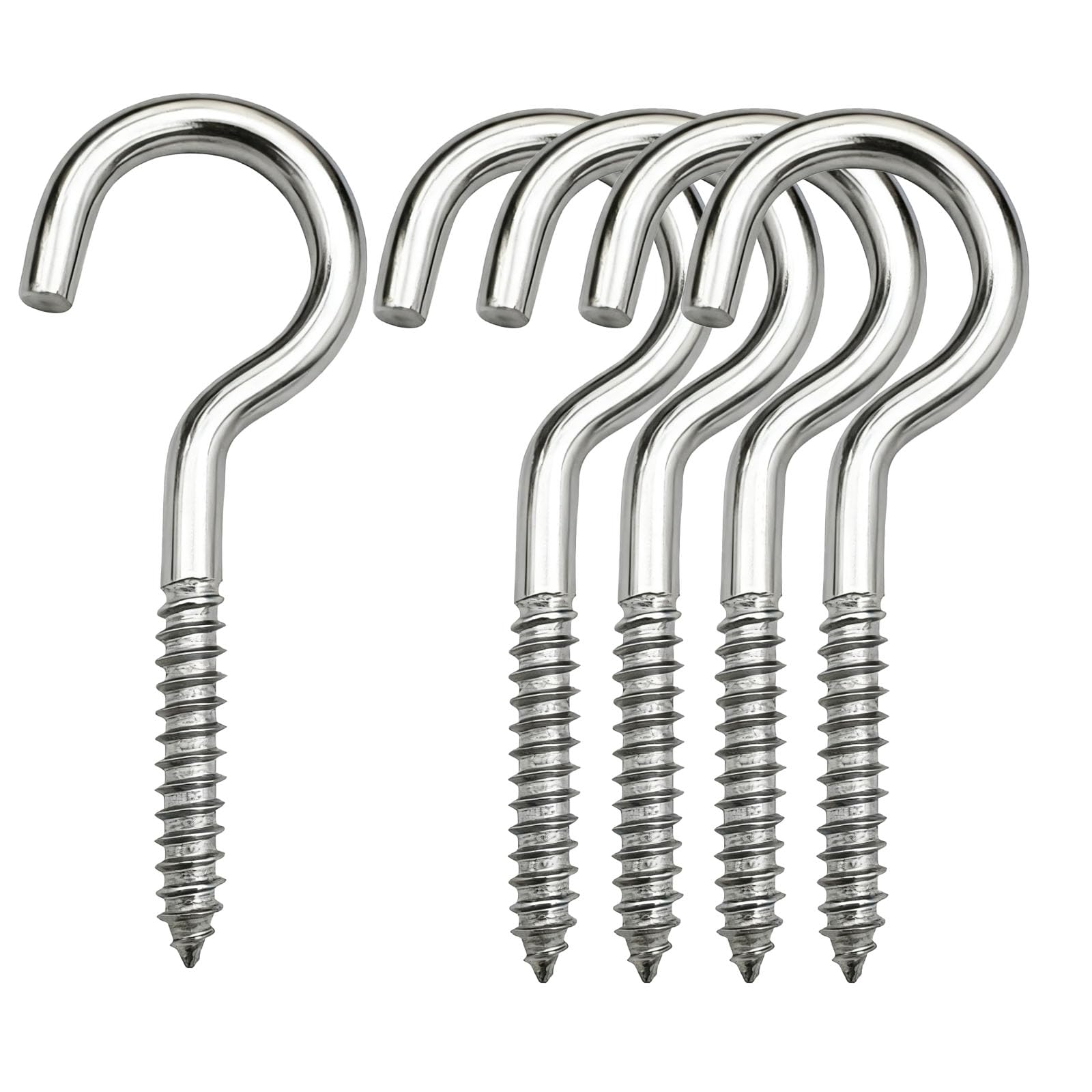 Stainless Steel Screw Hooks - 30 Pack -1 Stainless Steel Screw Hooks - 30 Pack -1
