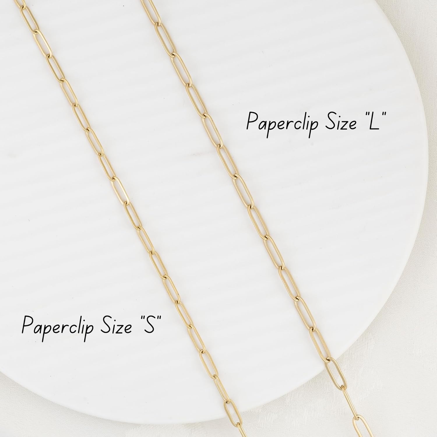 14K Gold Plated Necklace for Women, Lightweight Paperclip Dainty Link Chain Simple Jewelry Gifts - Image 4